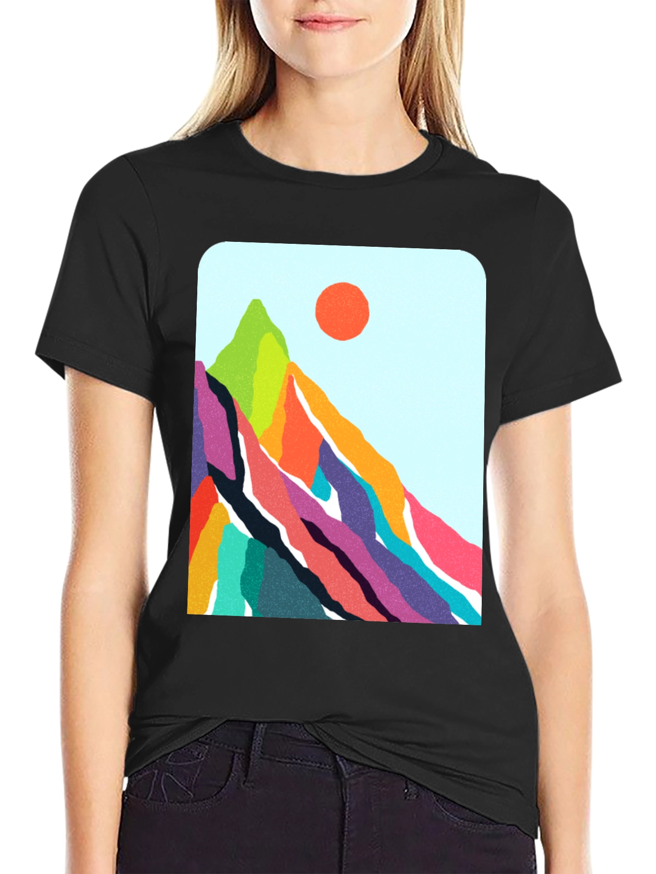 Vibrant Mountain Graphic Tee - Nature Inspired Design