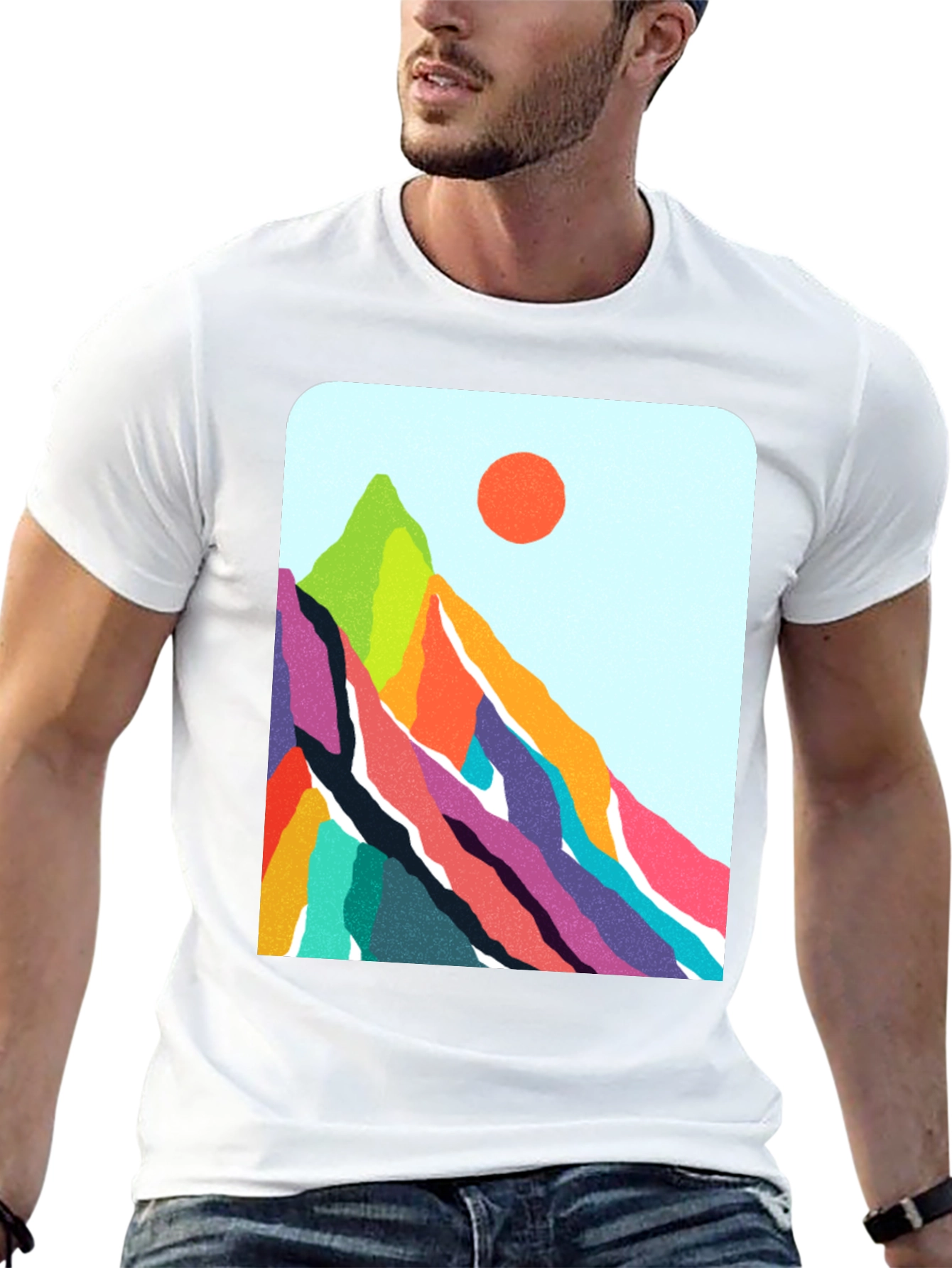 Vibrant Mountain Graphic Tee - Nature Inspired Design