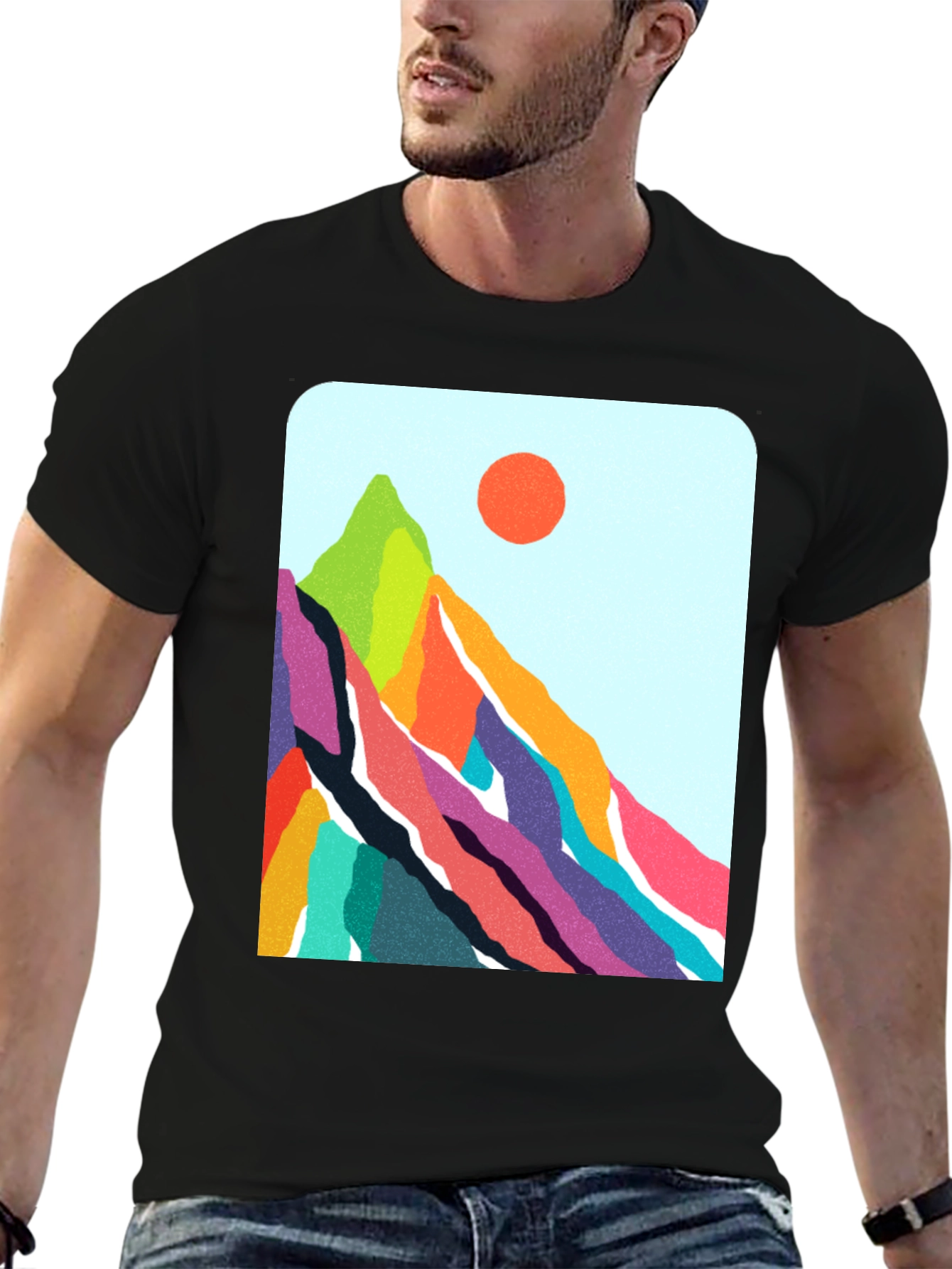 Vibrant Mountain Graphic Tee - Nature Inspired Design