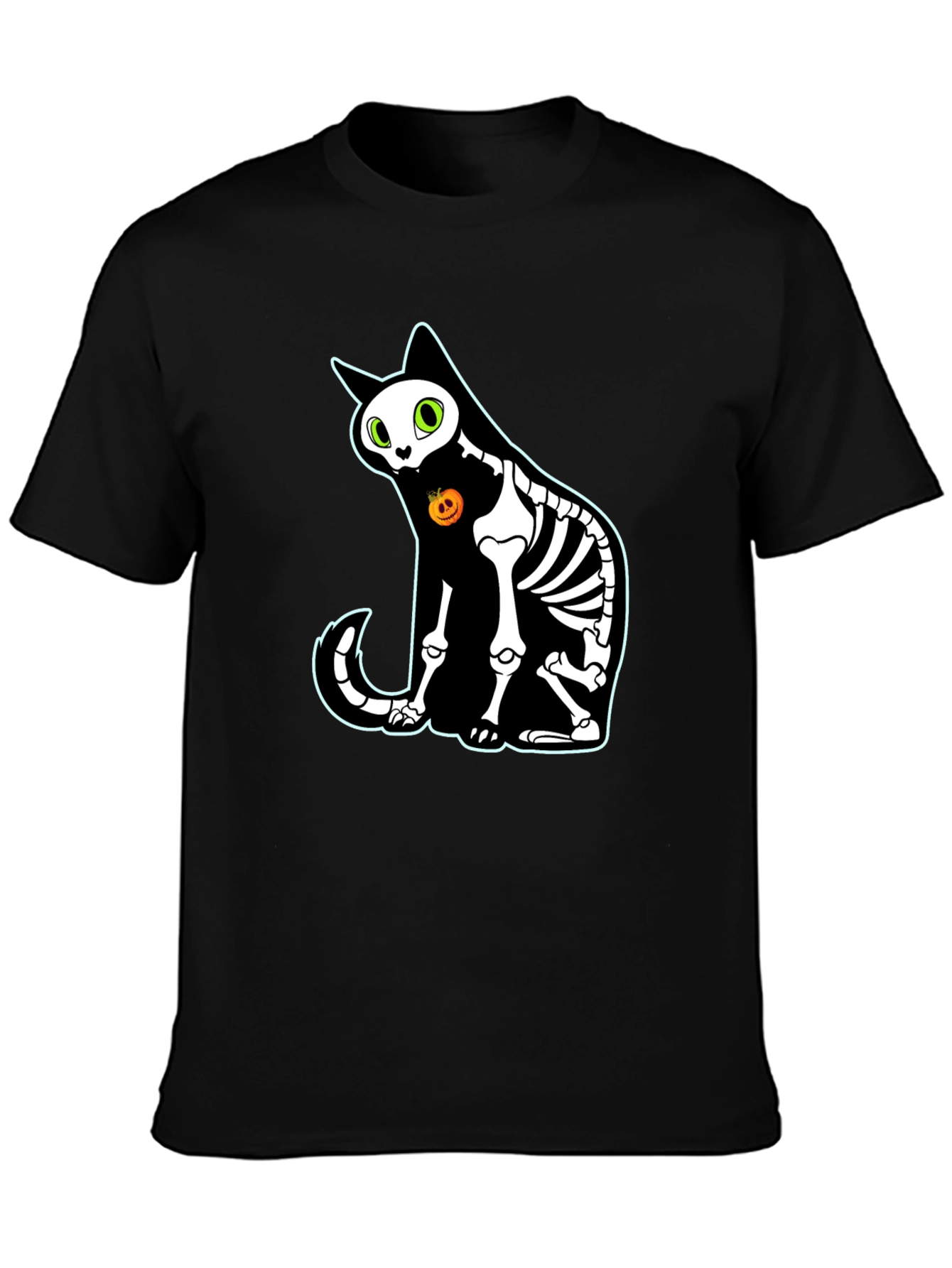 Halloween Skeleton Cat T-Shirt - Spooky Season