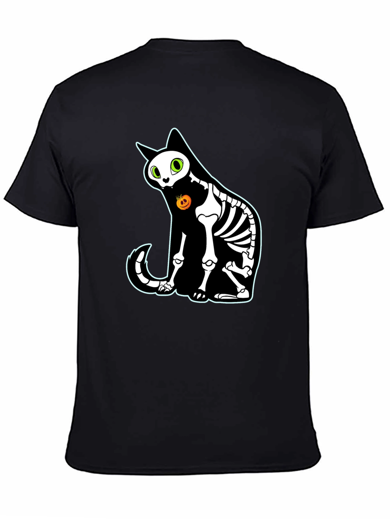 Halloween Skeleton Cat T-Shirt - Spooky Season