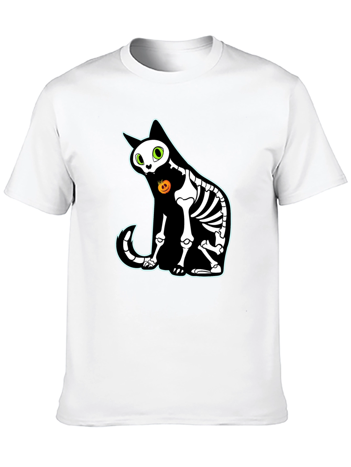 Halloween Skeleton Cat T-Shirt - Spooky Season