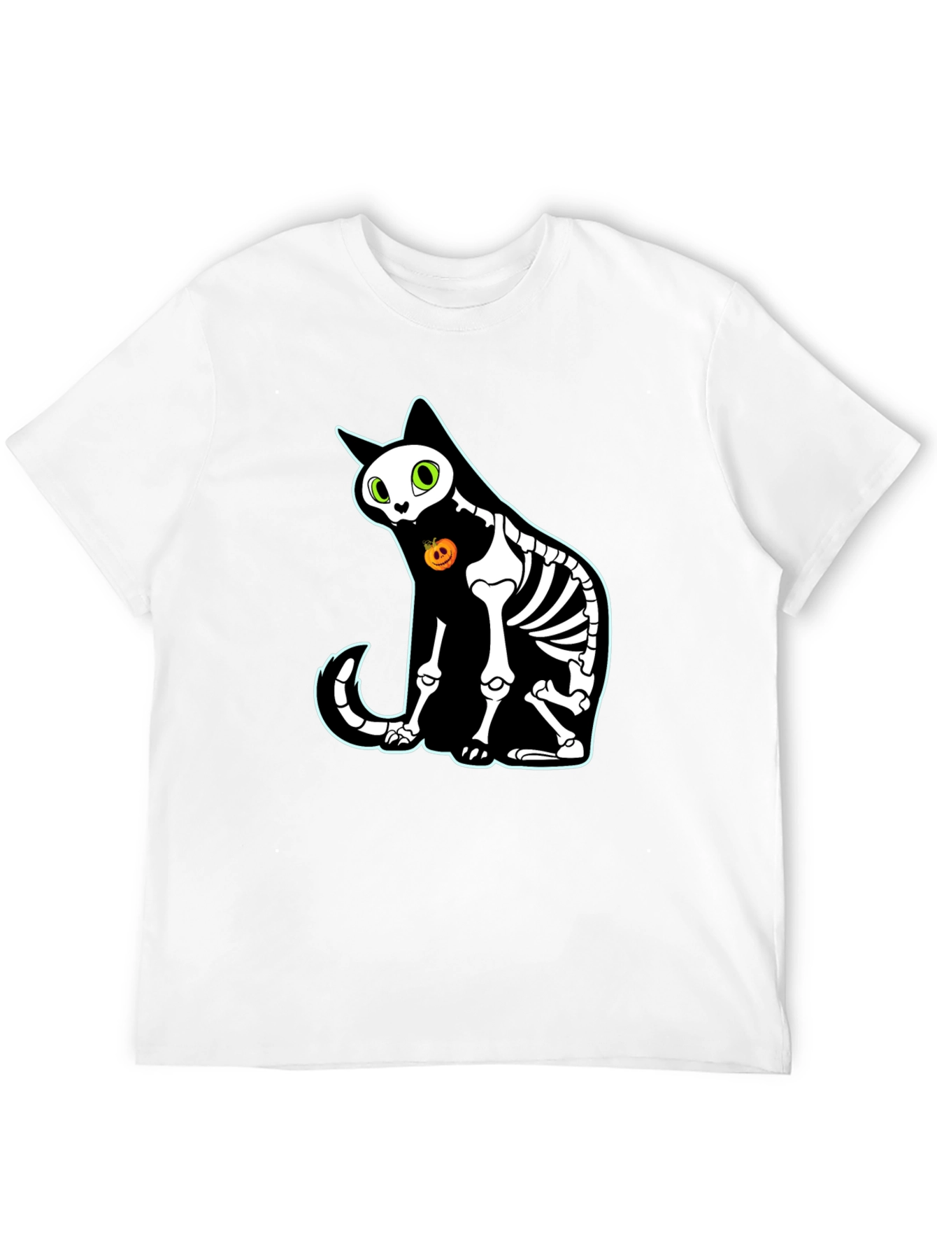 Halloween Skeleton Cat T-Shirt - Spooky Season