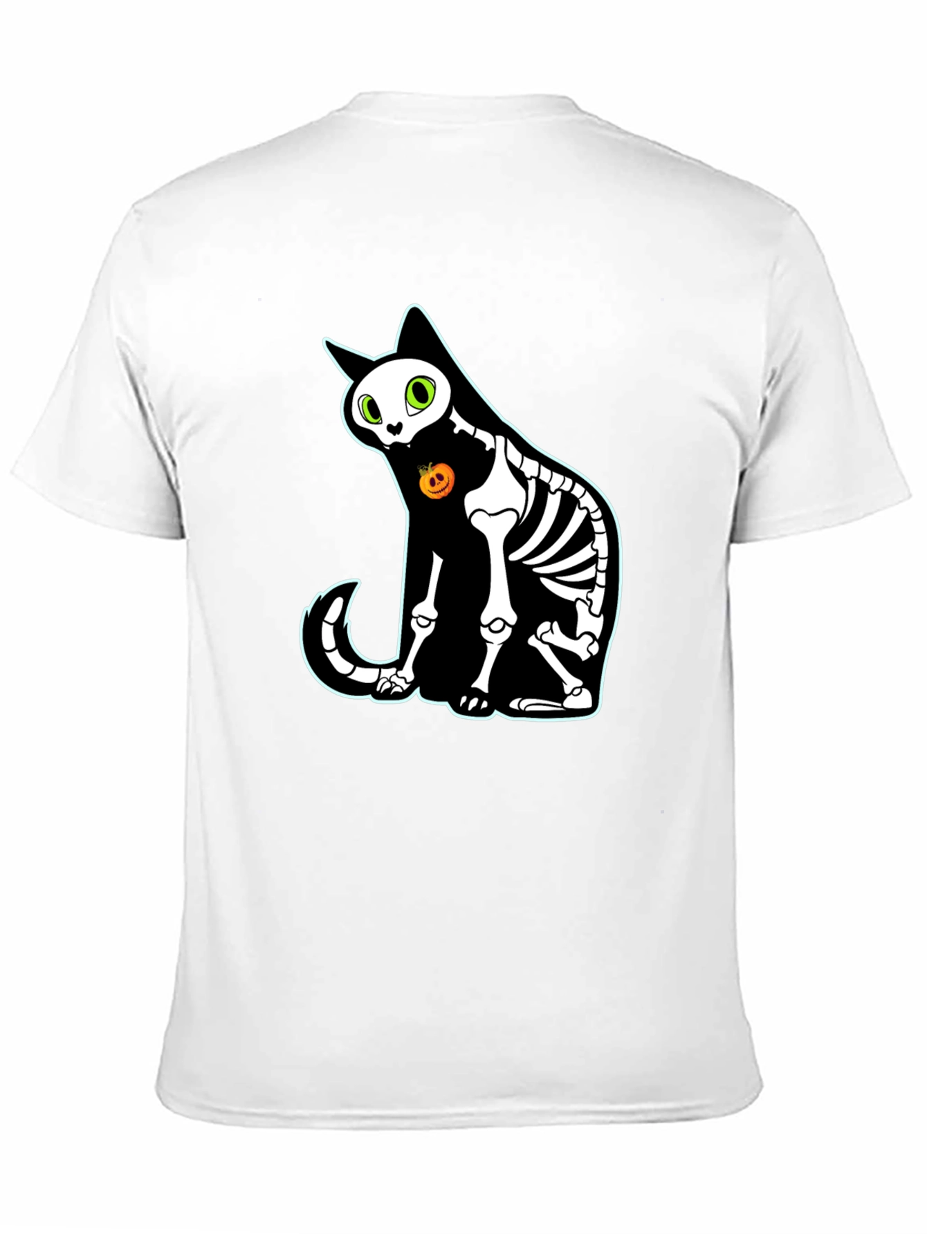 Halloween Skeleton Cat T-Shirt - Spooky Season