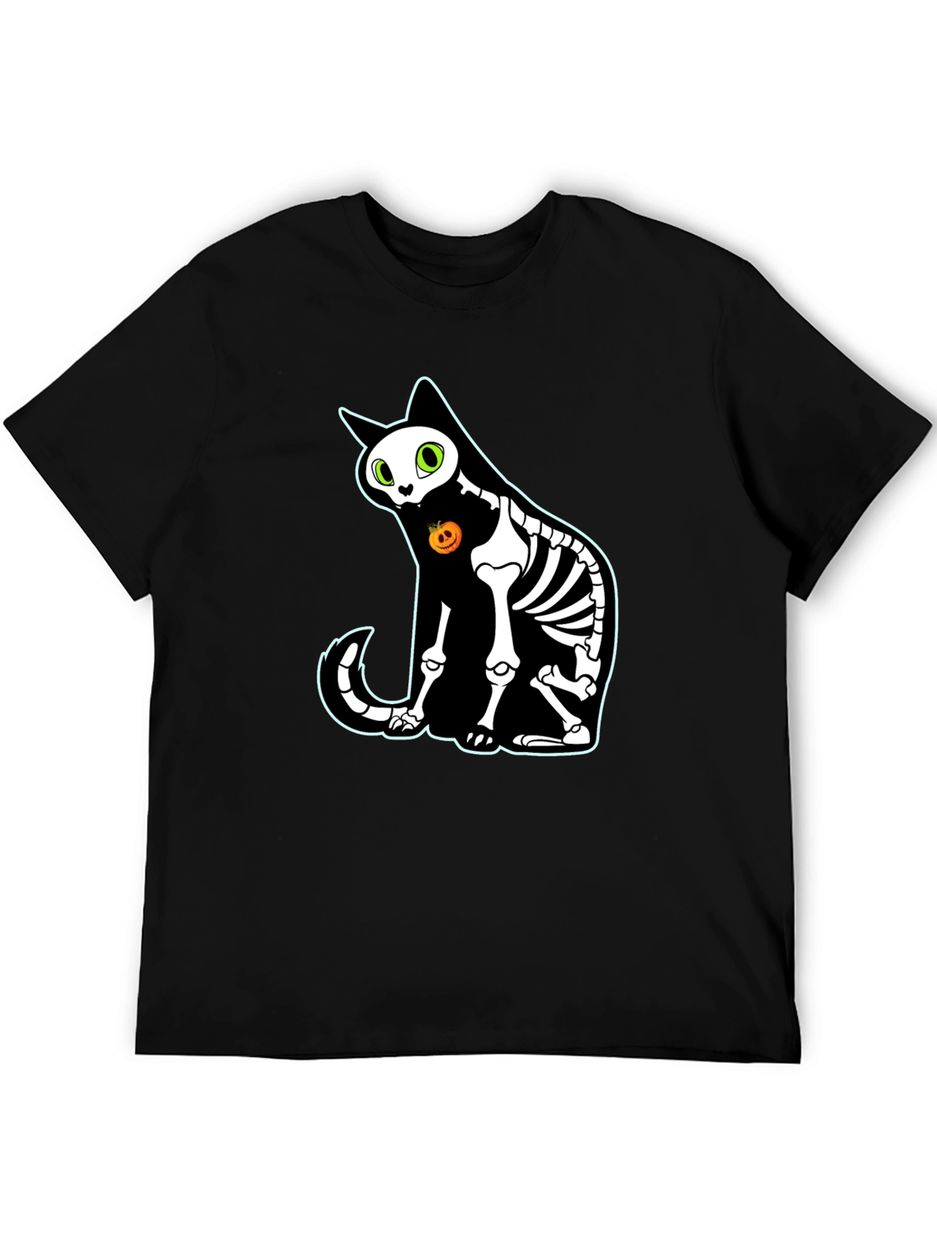 Halloween Skeleton Cat T-Shirt - Spooky Season