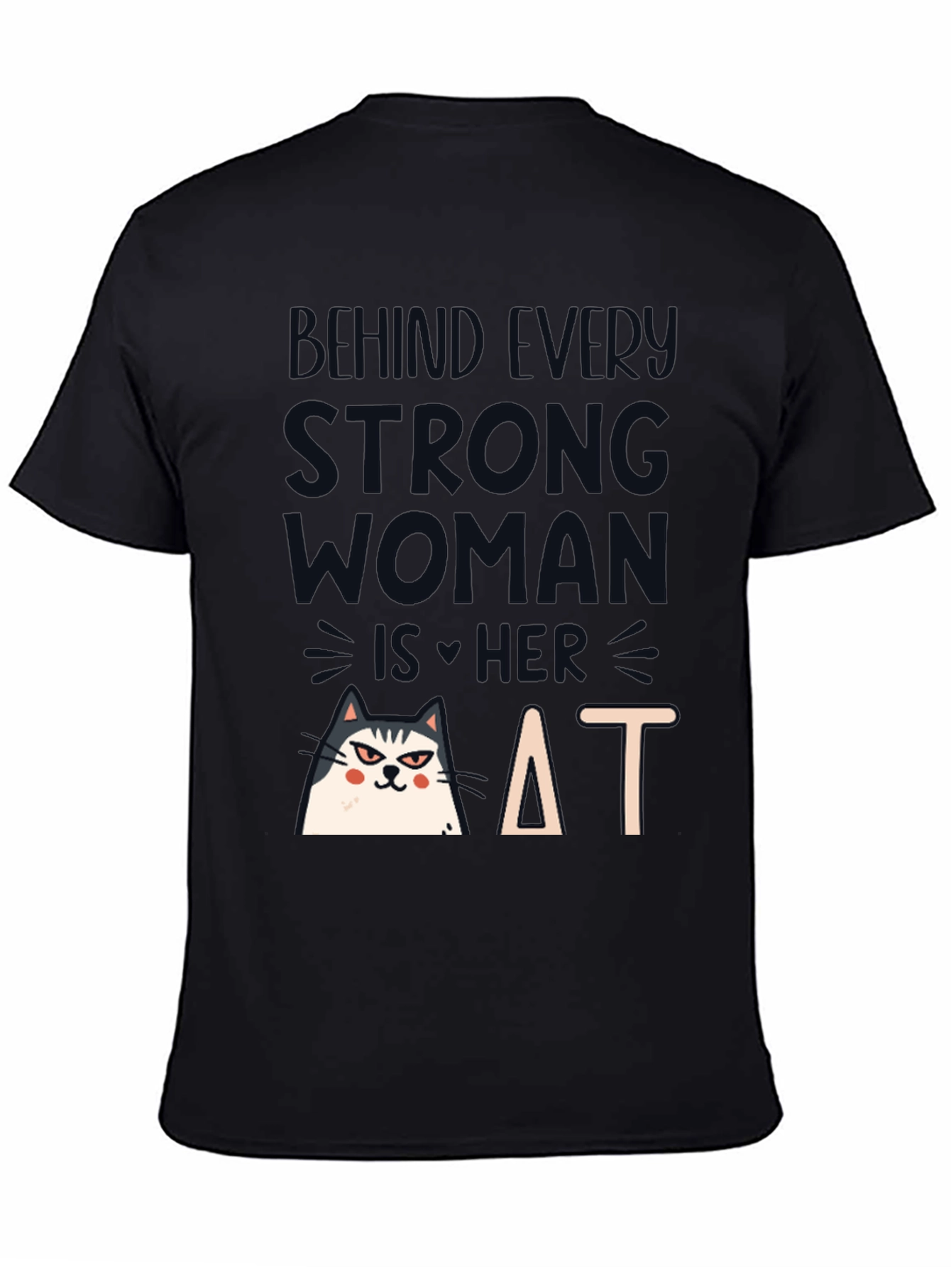 Strong Woman Cat T-Shirt