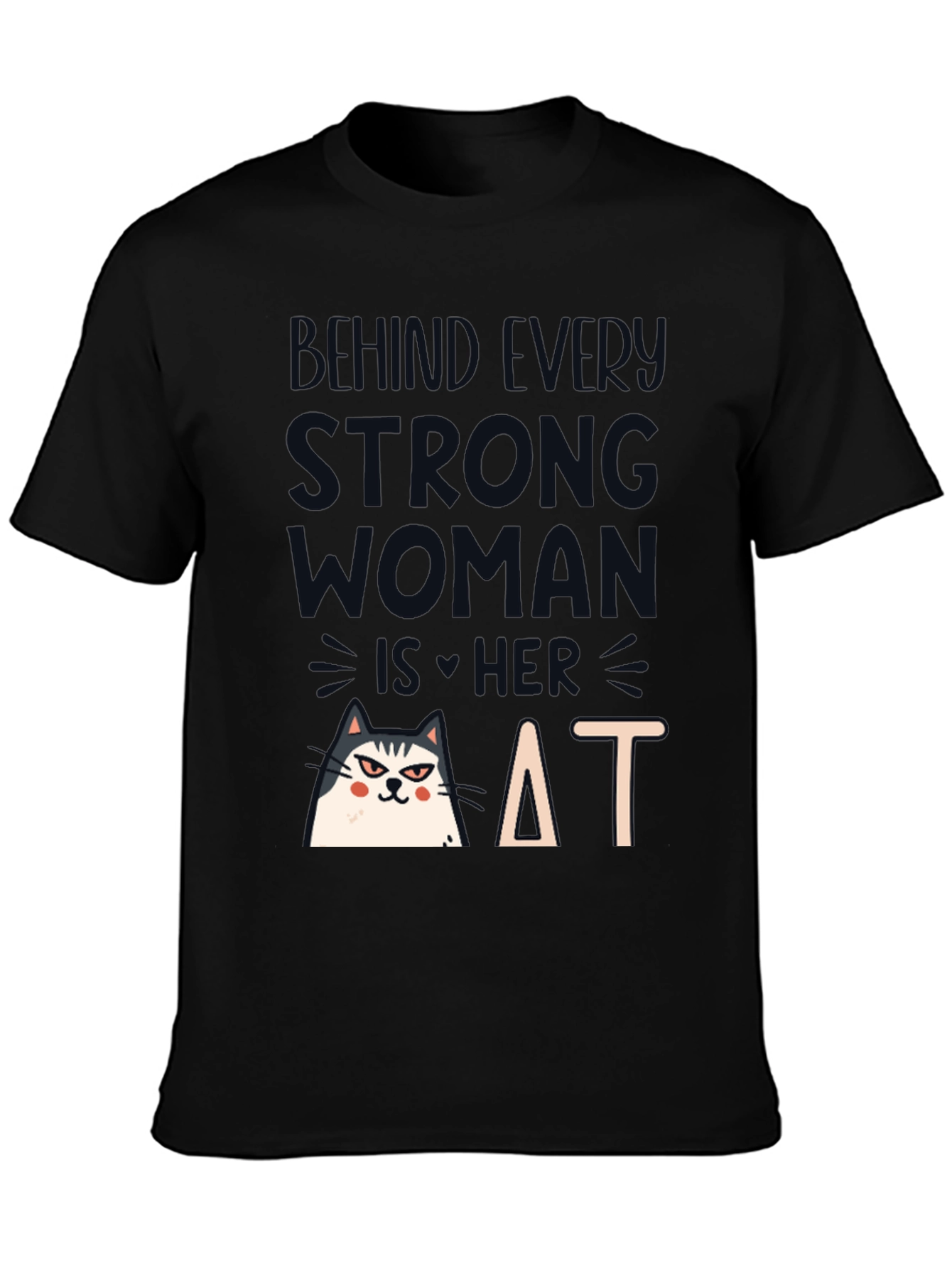 Strong Woman Cat T-Shirt
