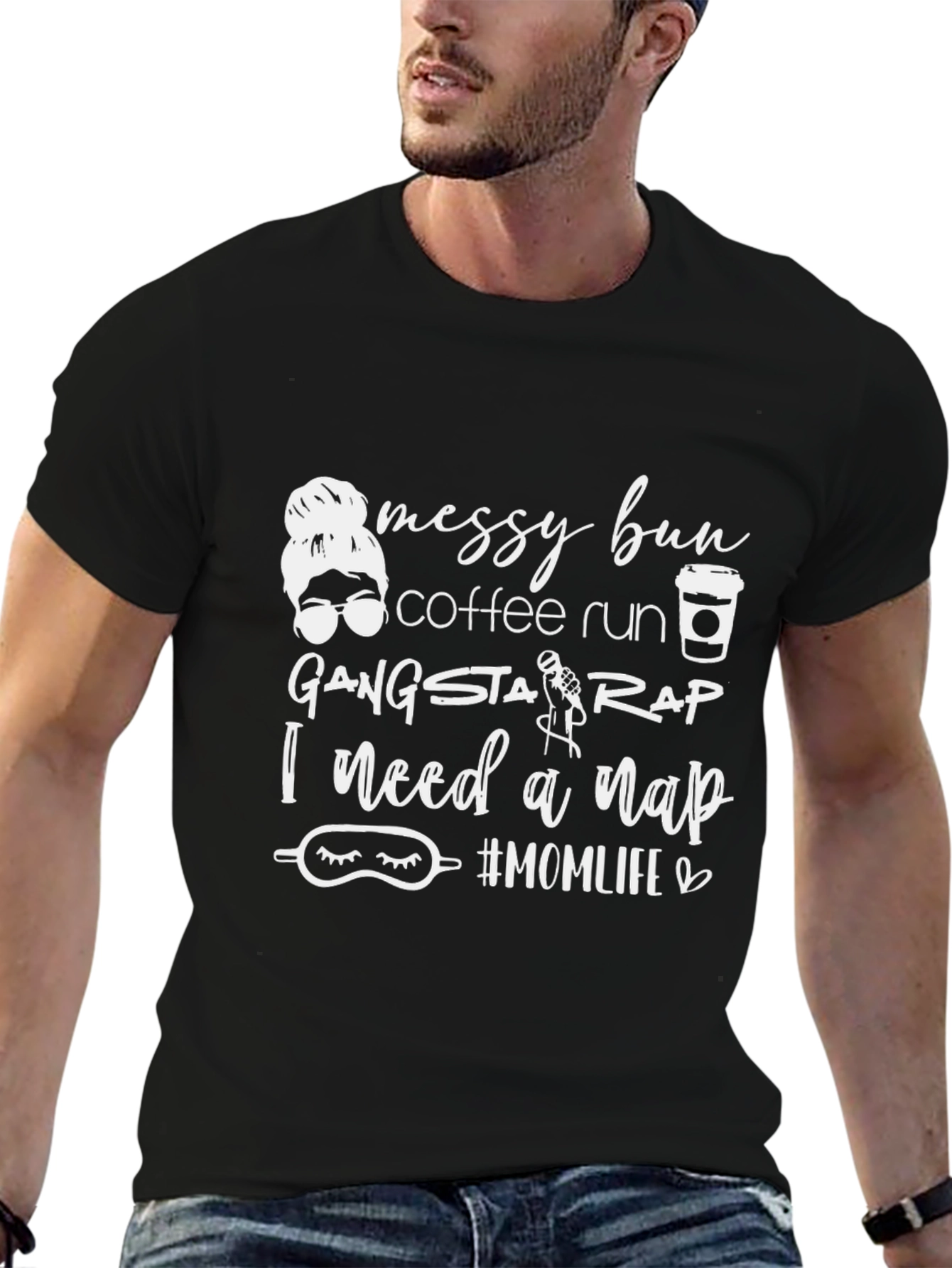 Messy Bun Coffee Run Graphic Tee