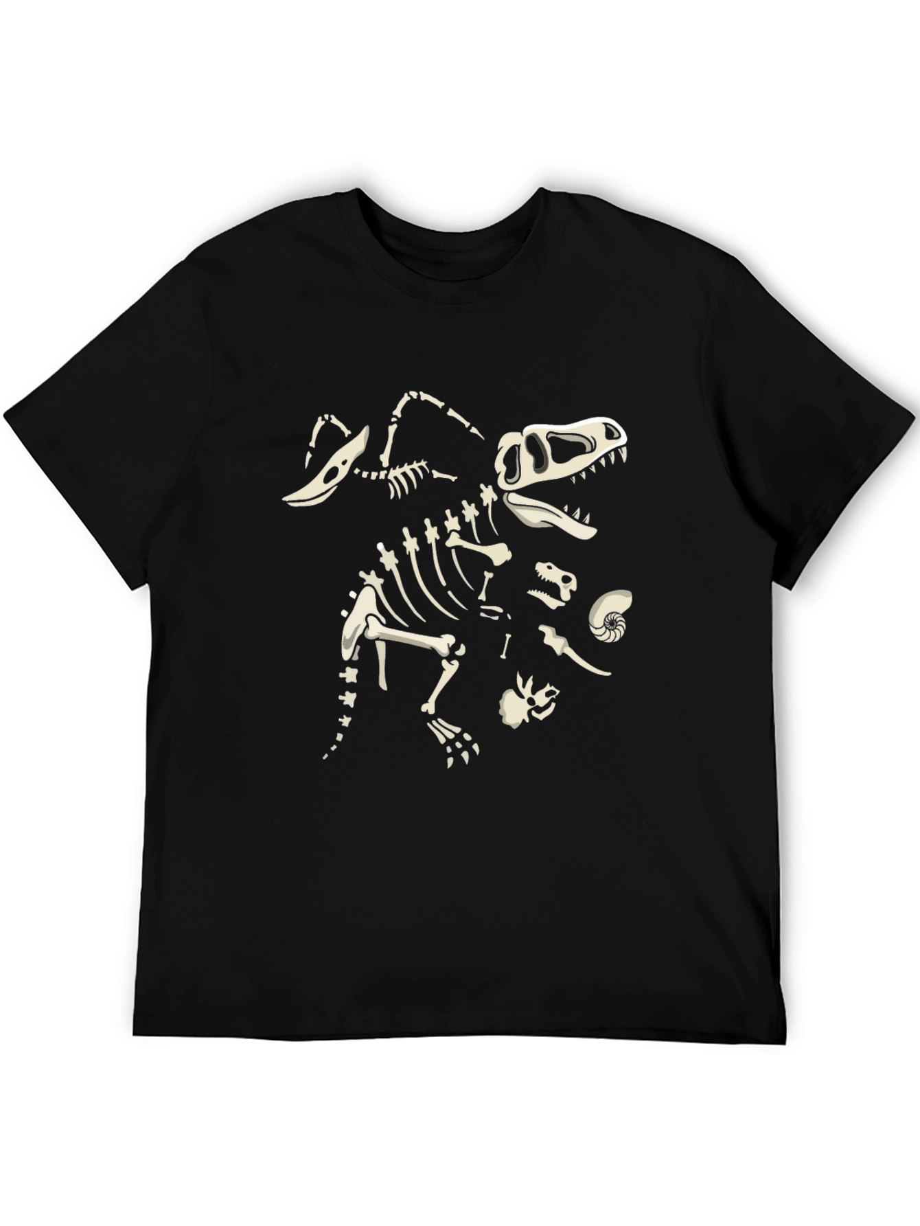 Dino Skeleton Black T-Shirt