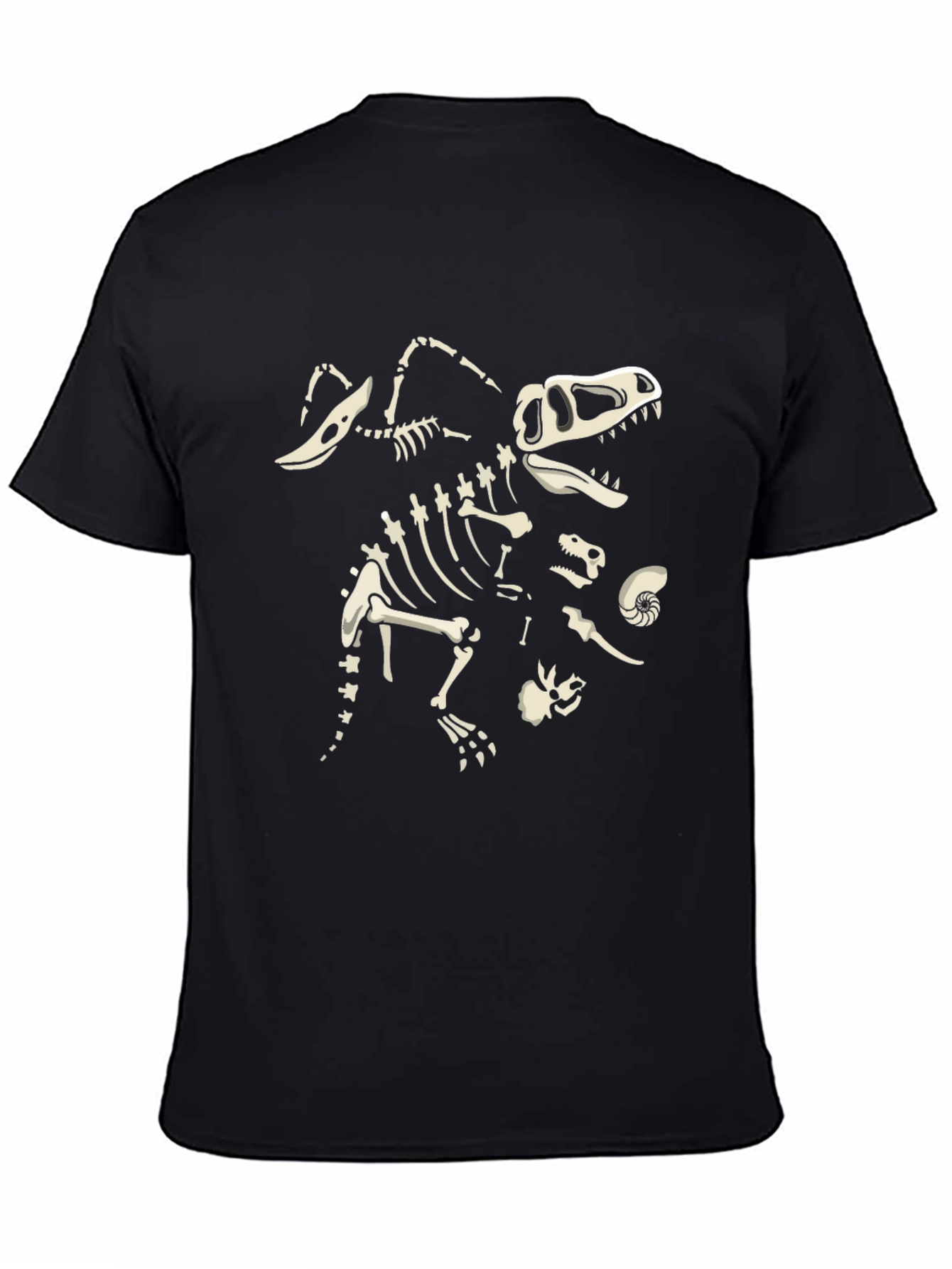 Dino Skeleton Black T-Shirt