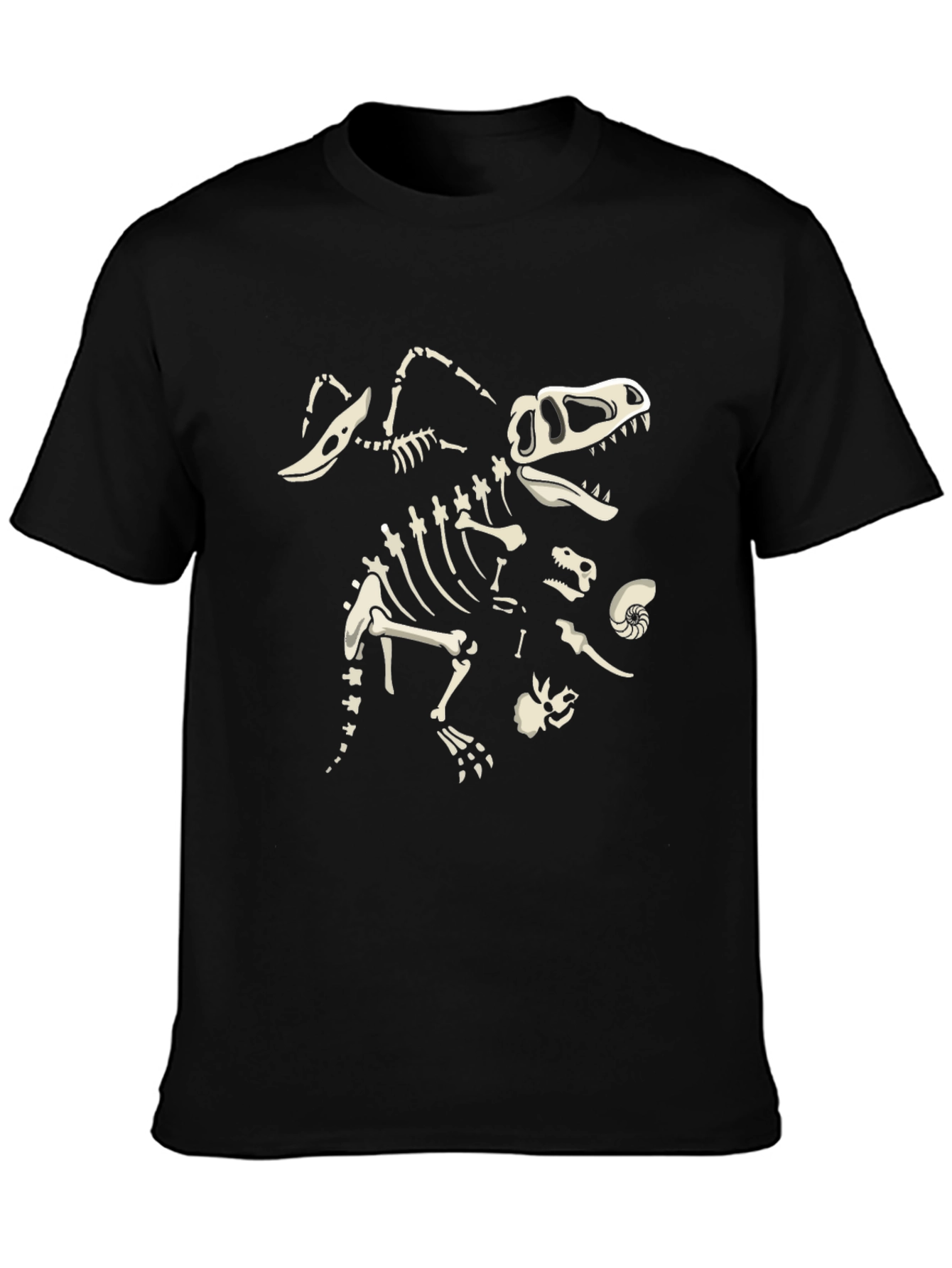 Dino Skeleton Black T-Shirt