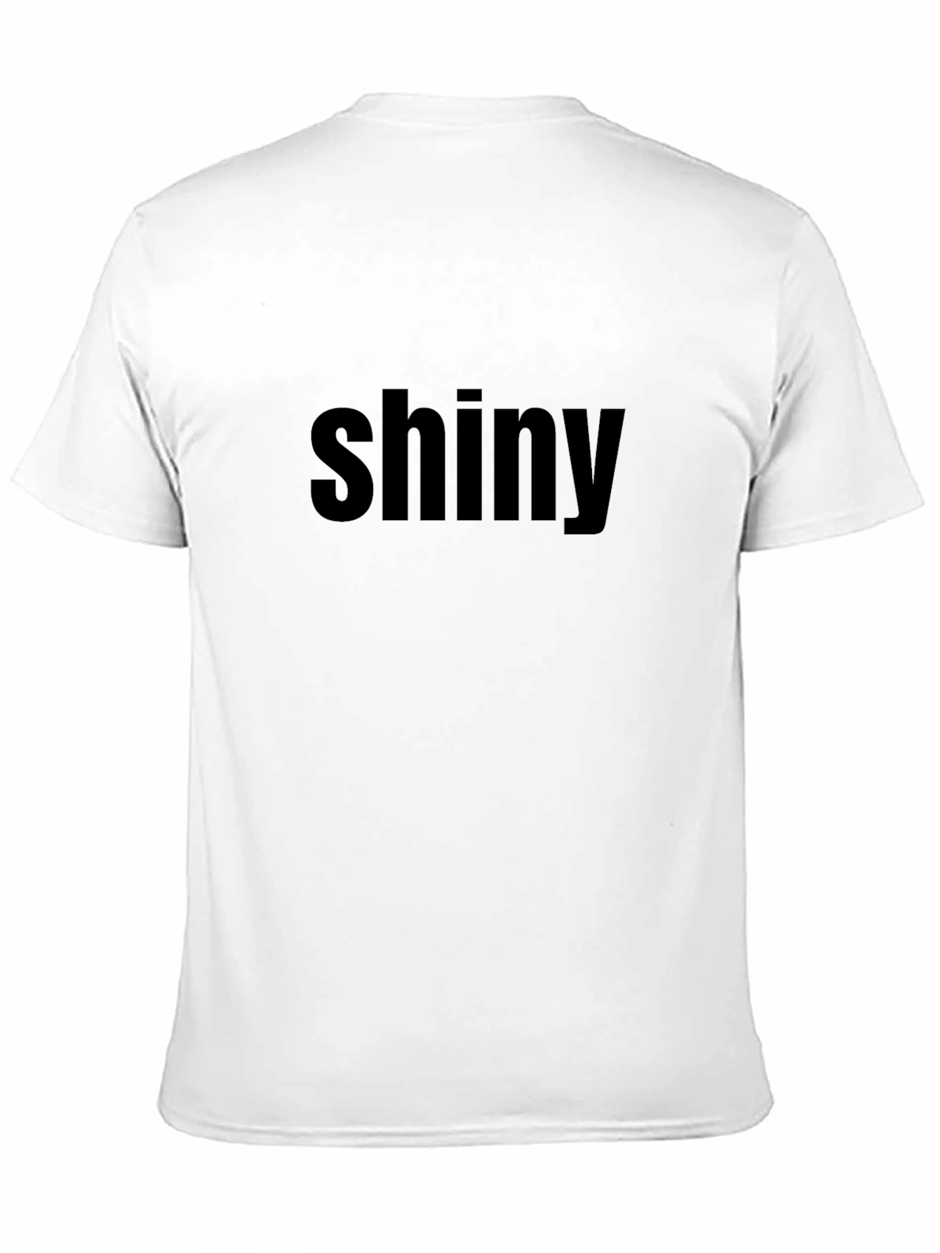 Shiny Text Black Tee - Casual Fashion