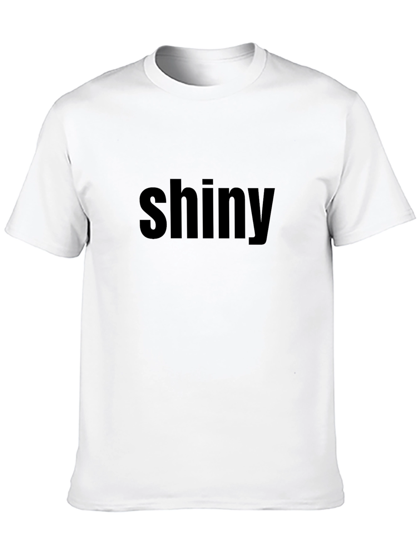 Shiny Text Black Tee - Casual Fashion