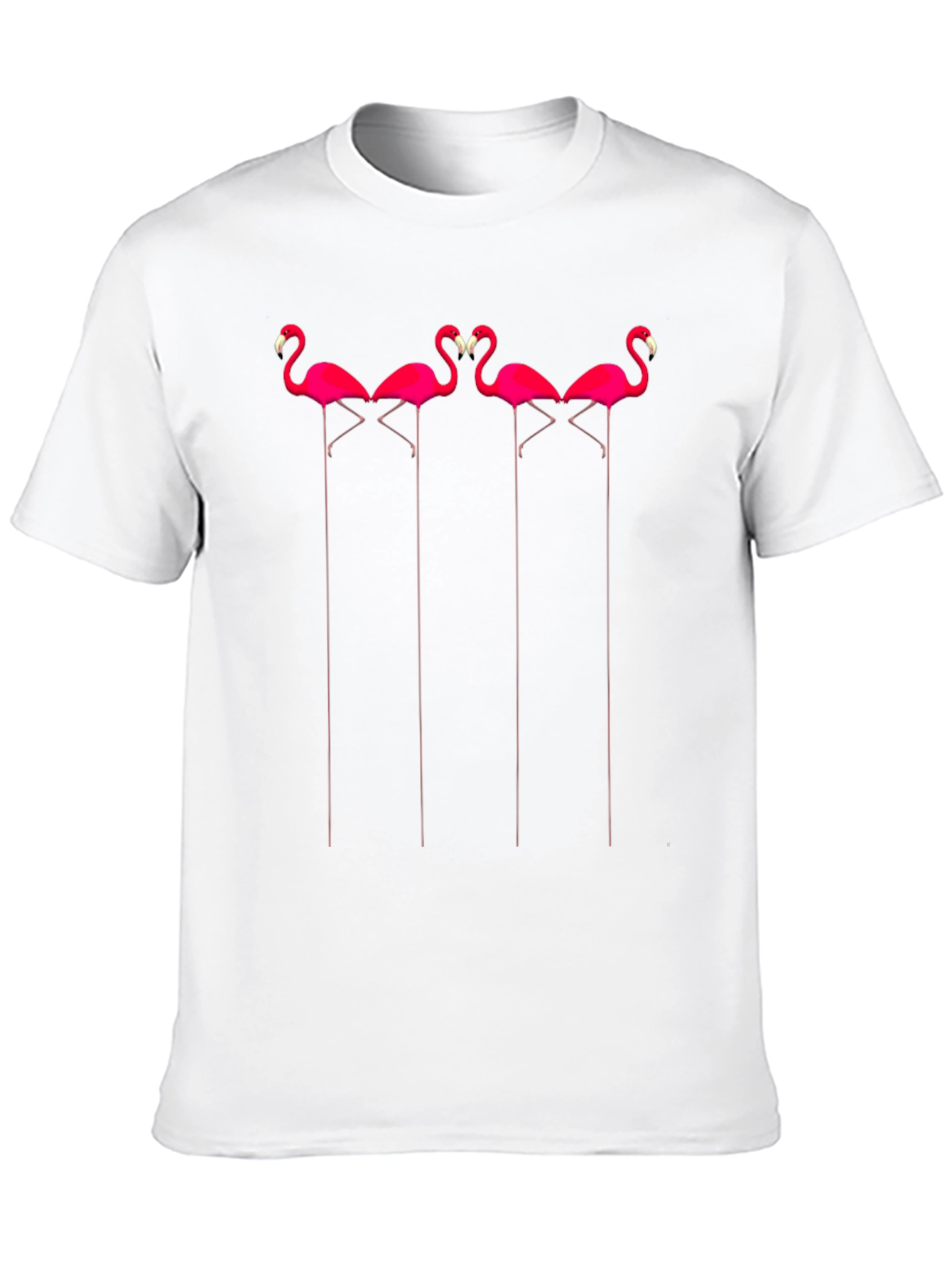 Pink Flamingo Graphic Tee - Black Crewneck
