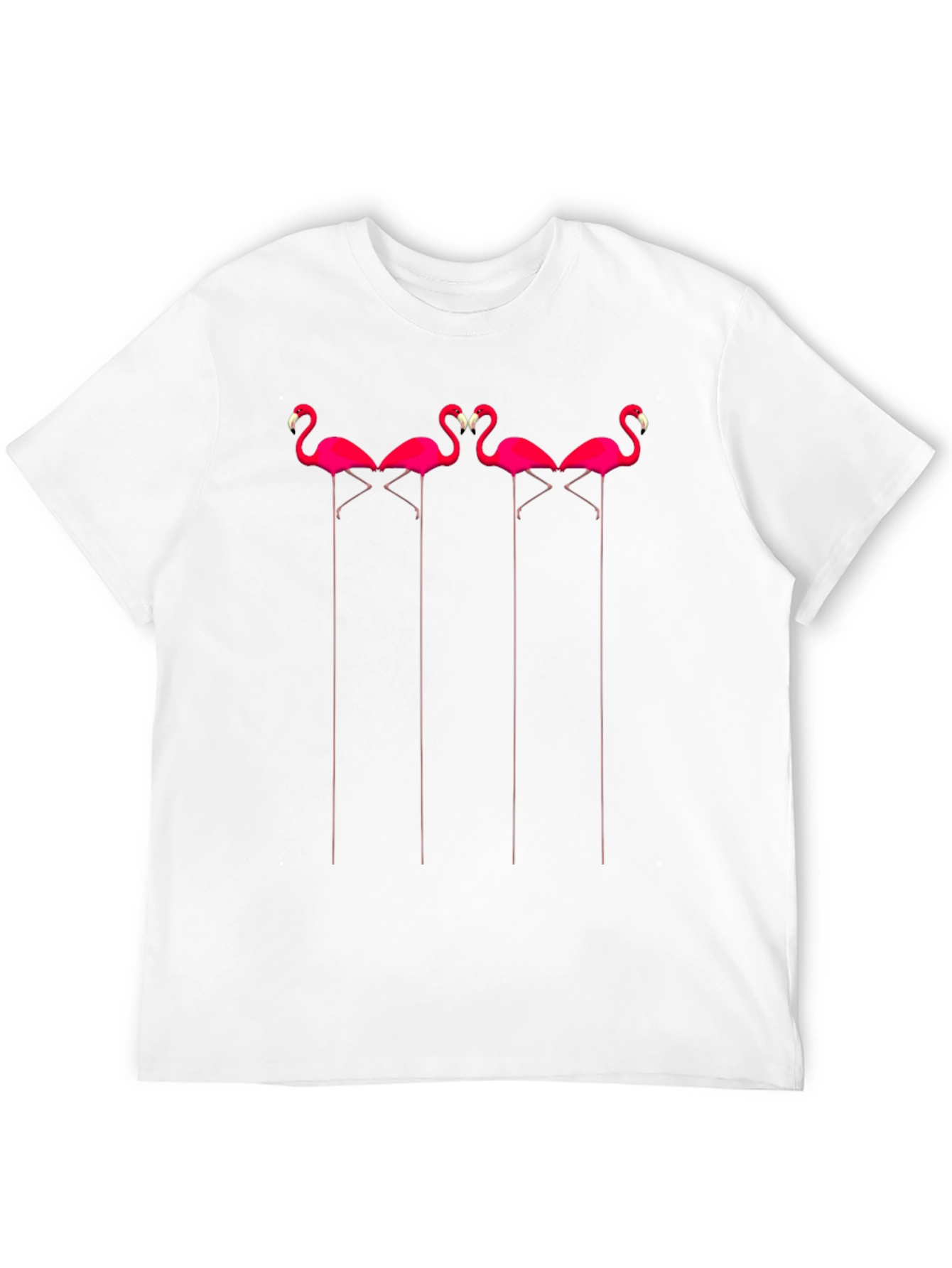 Pink Flamingo Graphic Tee - Black Crewneck