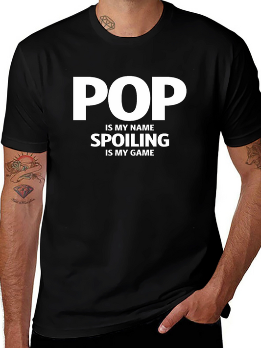 Pop Spoiling is My Game - Mens Black Graphic T-Shirt