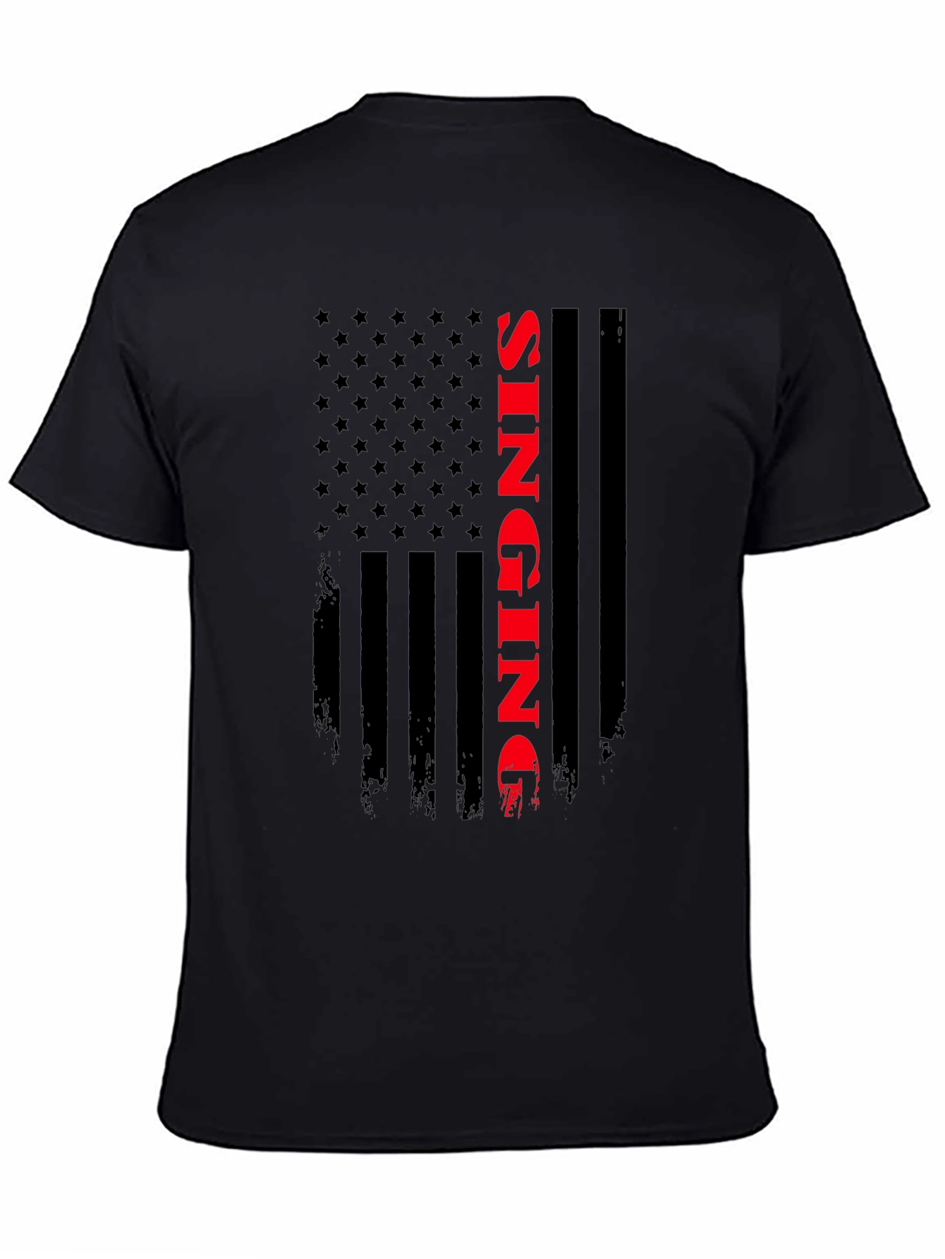 Singing USA Flag Graphic T-Shirt