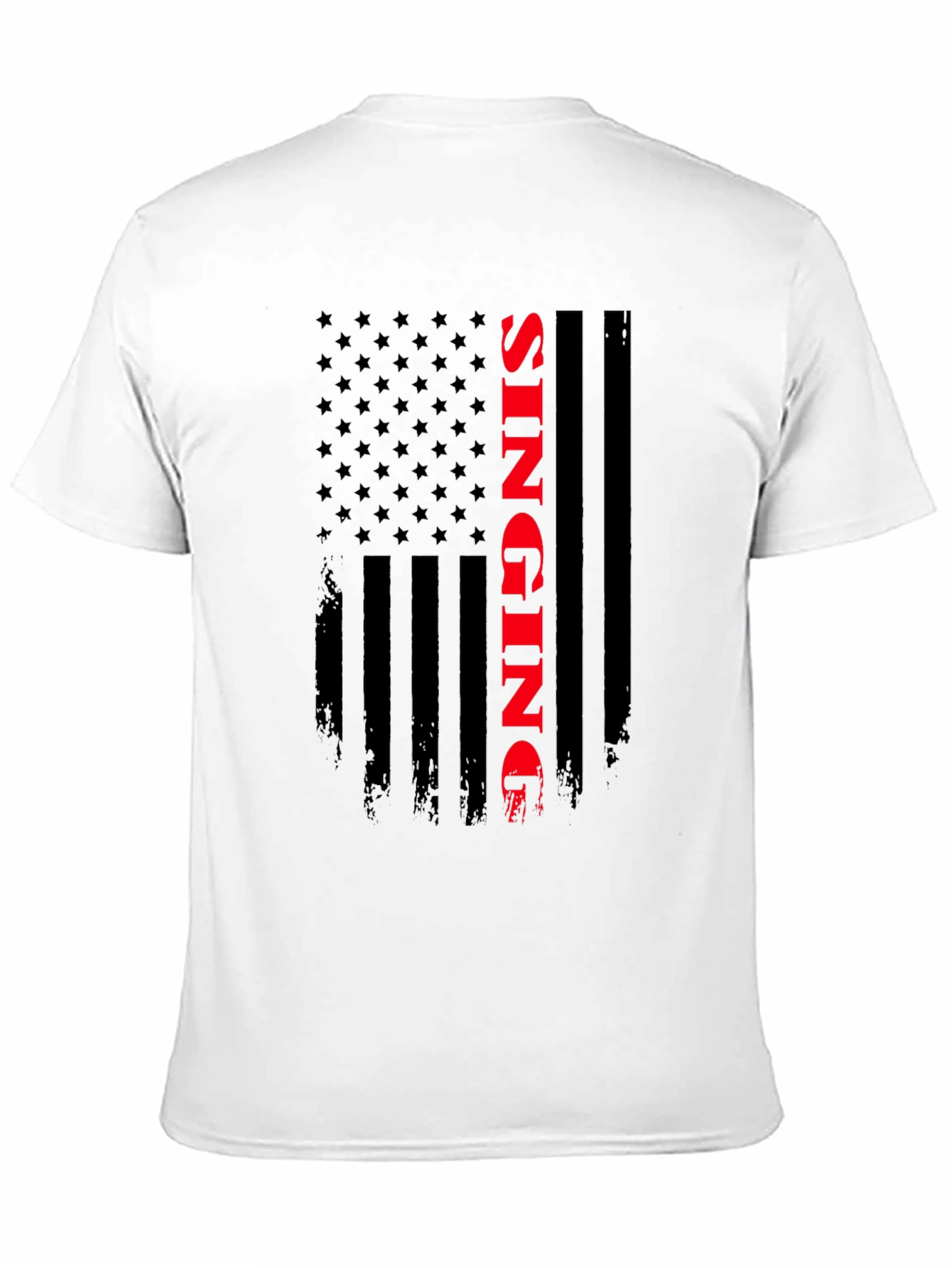 Singing USA Flag Graphic T-Shirt