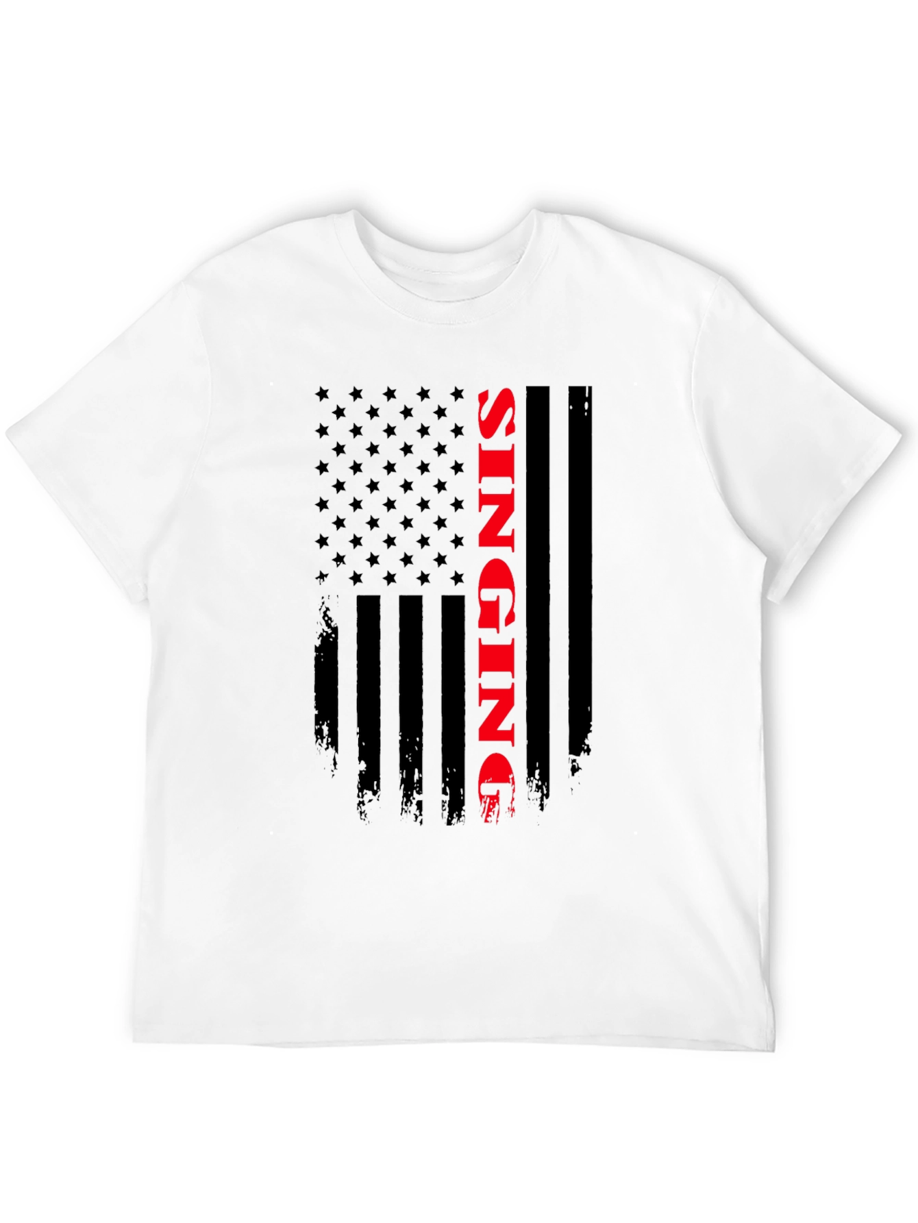 Singing USA Flag Graphic T-Shirt