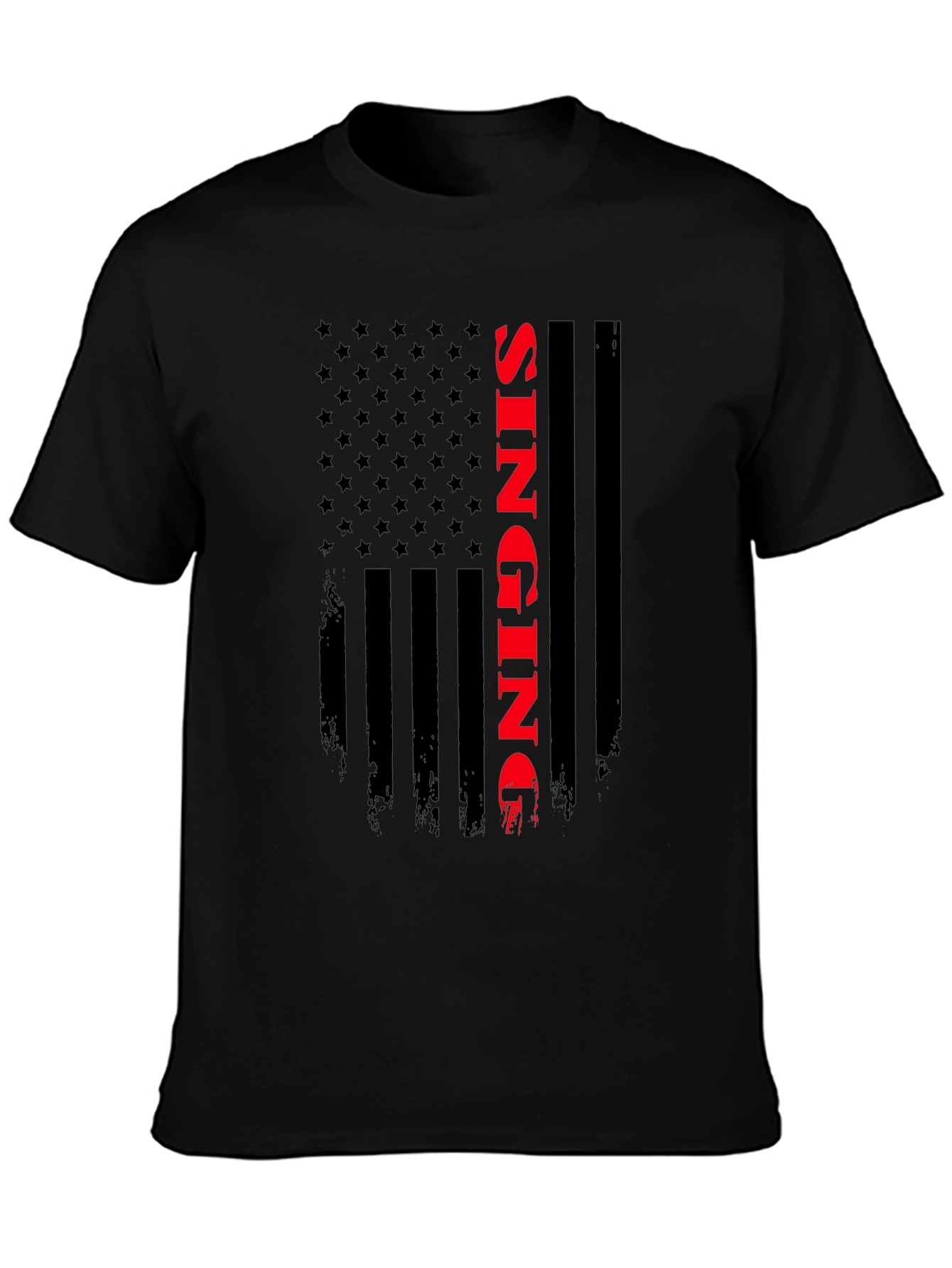 Singing USA Flag Graphic T-Shirt