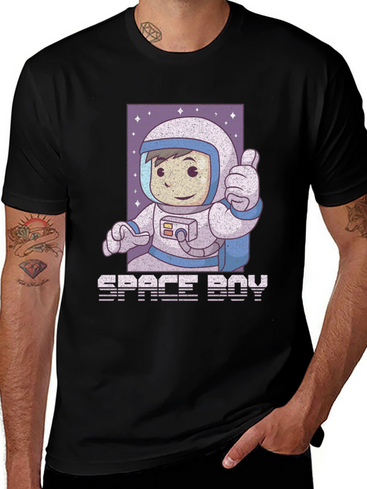Space Boy Graphic T-Shirt - Astronaut Design