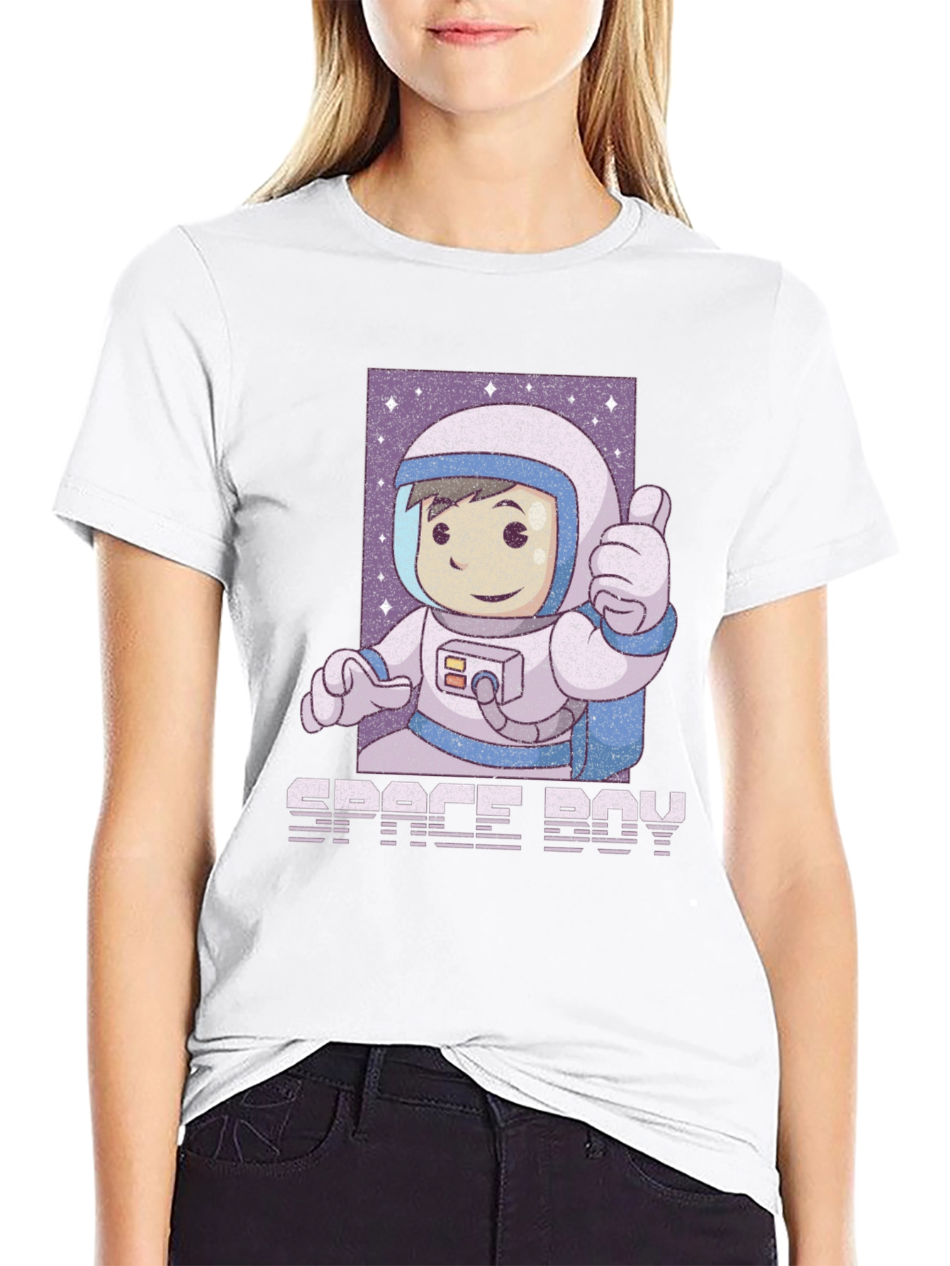 Space Boy Graphic T-Shirt - Astronaut Design
