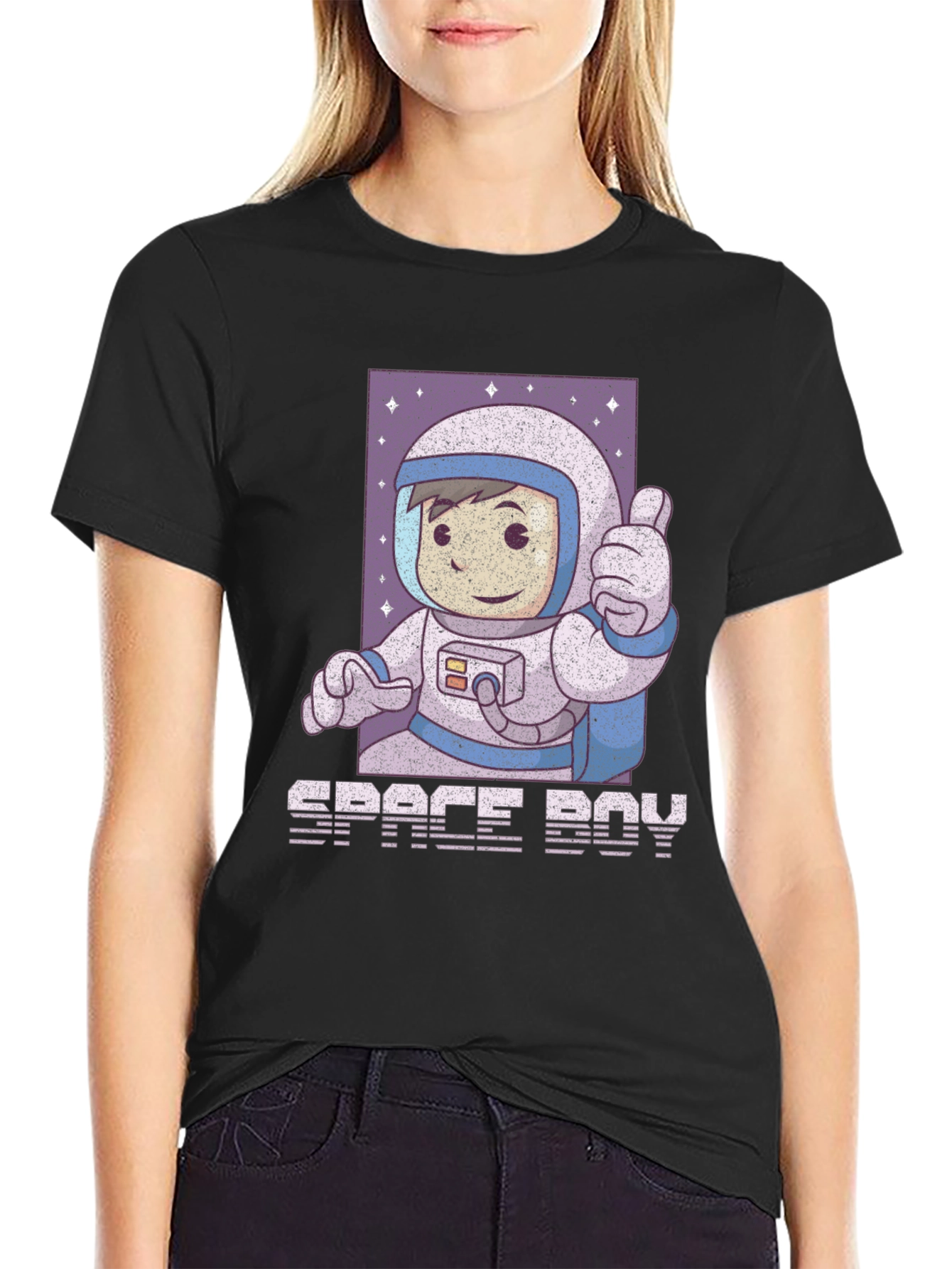 Space Boy Graphic T-Shirt - Astronaut Design