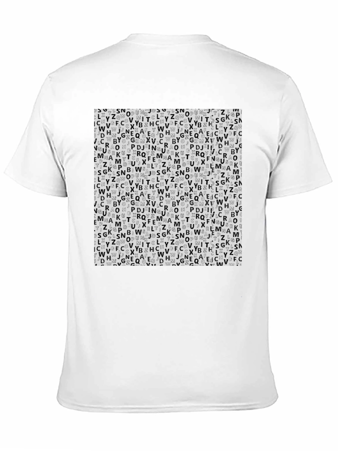Letter Print Black T-Shirt - Stylish Pattern Tee