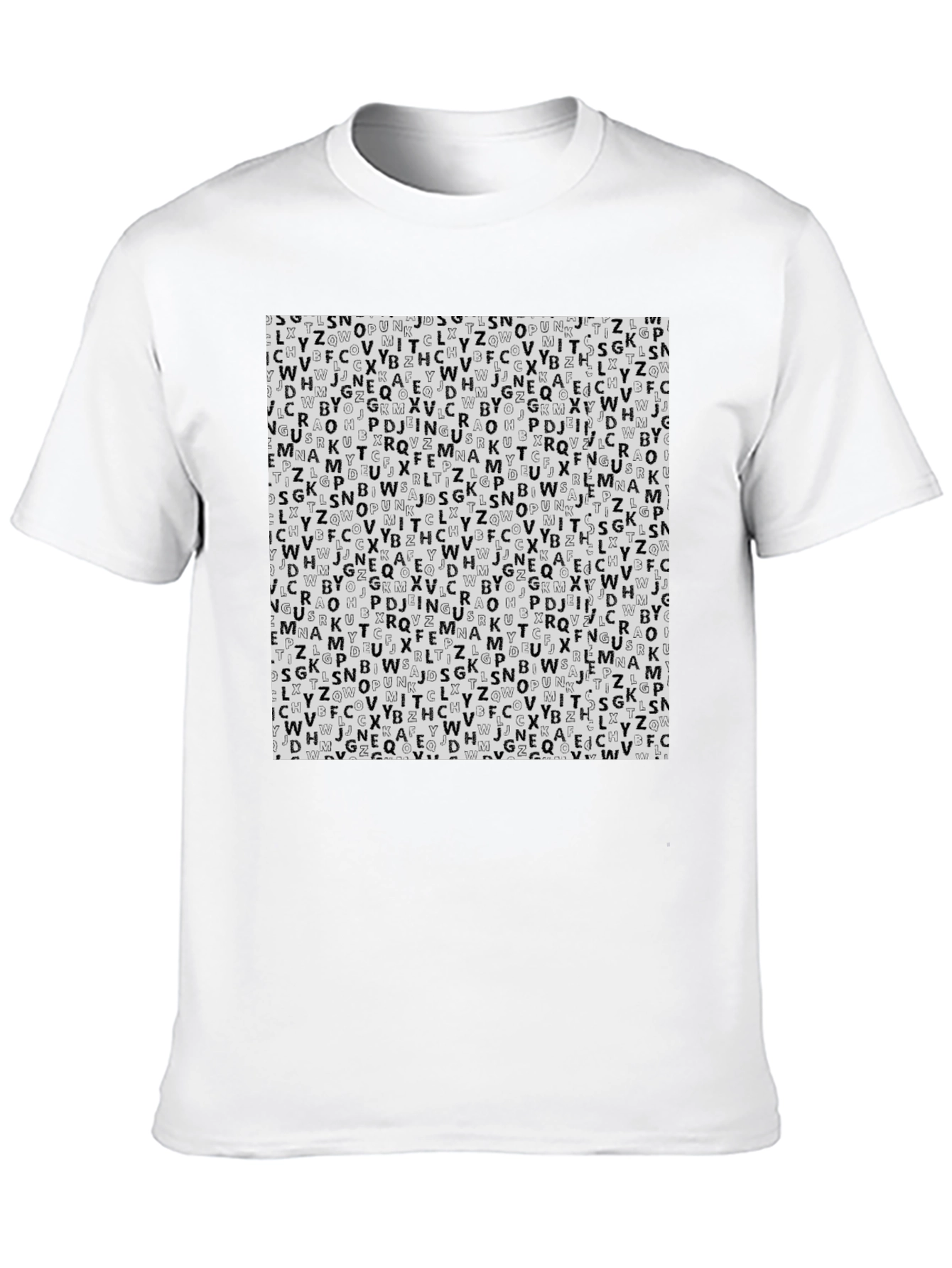 Letter Print Black T-Shirt - Stylish Pattern Tee