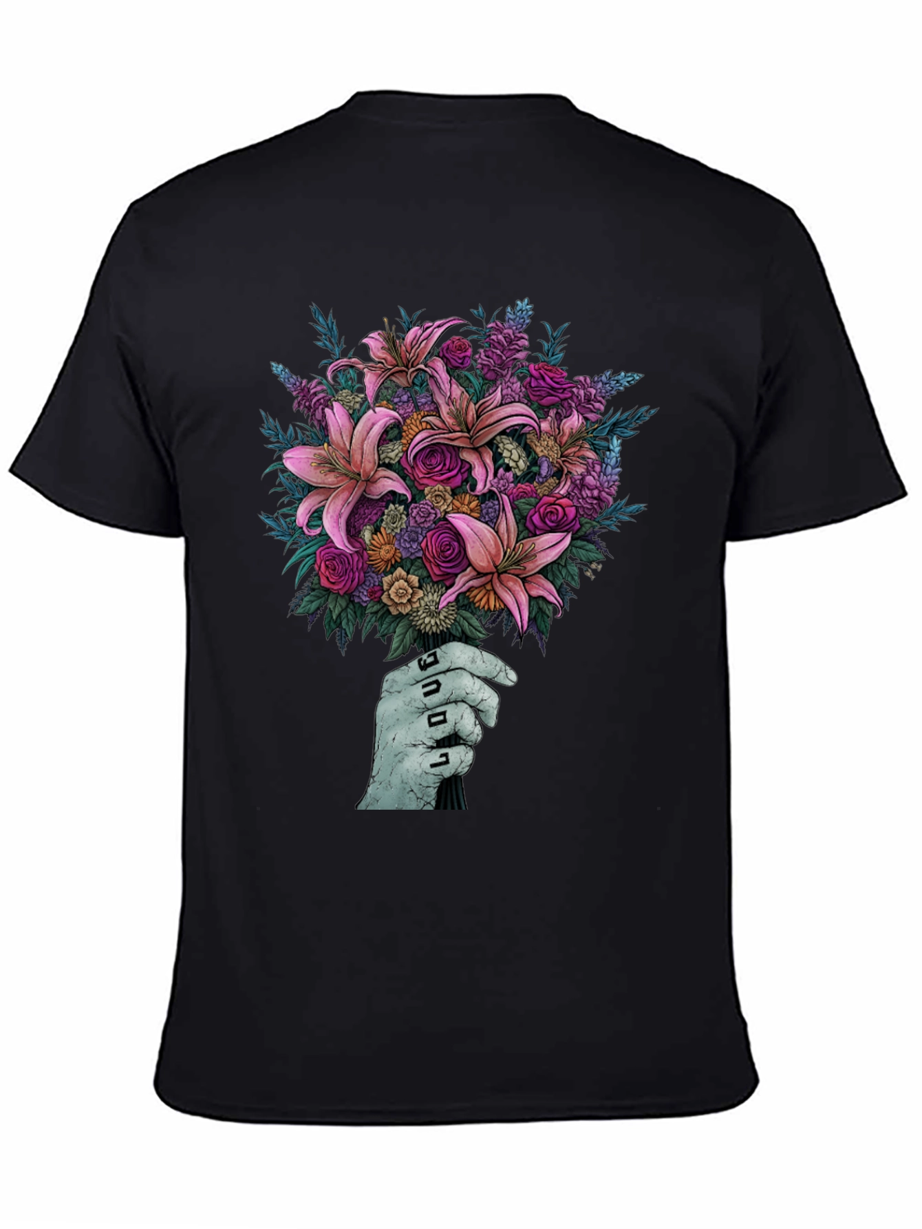 Floral Bouquet T-Shirt - Unique Hand Design
