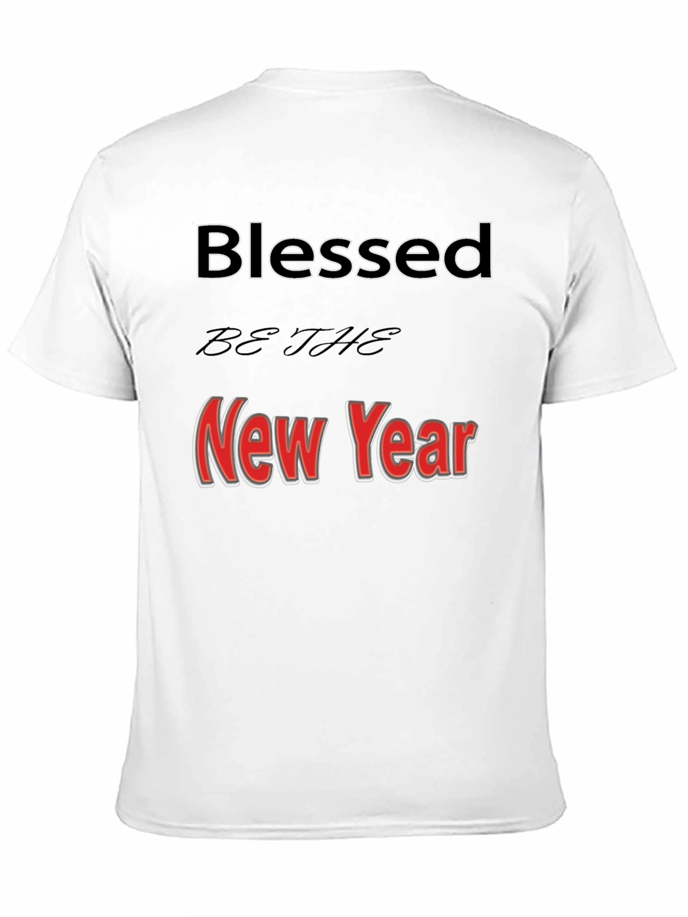 Blessed New Year Graphic Tee - Black T-Shirt
