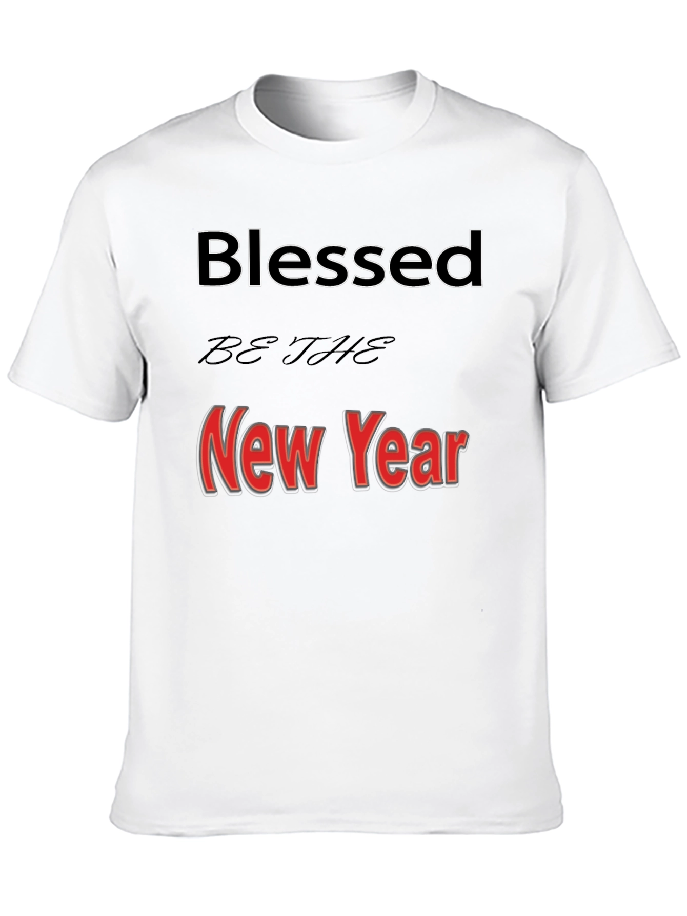 Blessed New Year Graphic Tee - Black T-Shirt