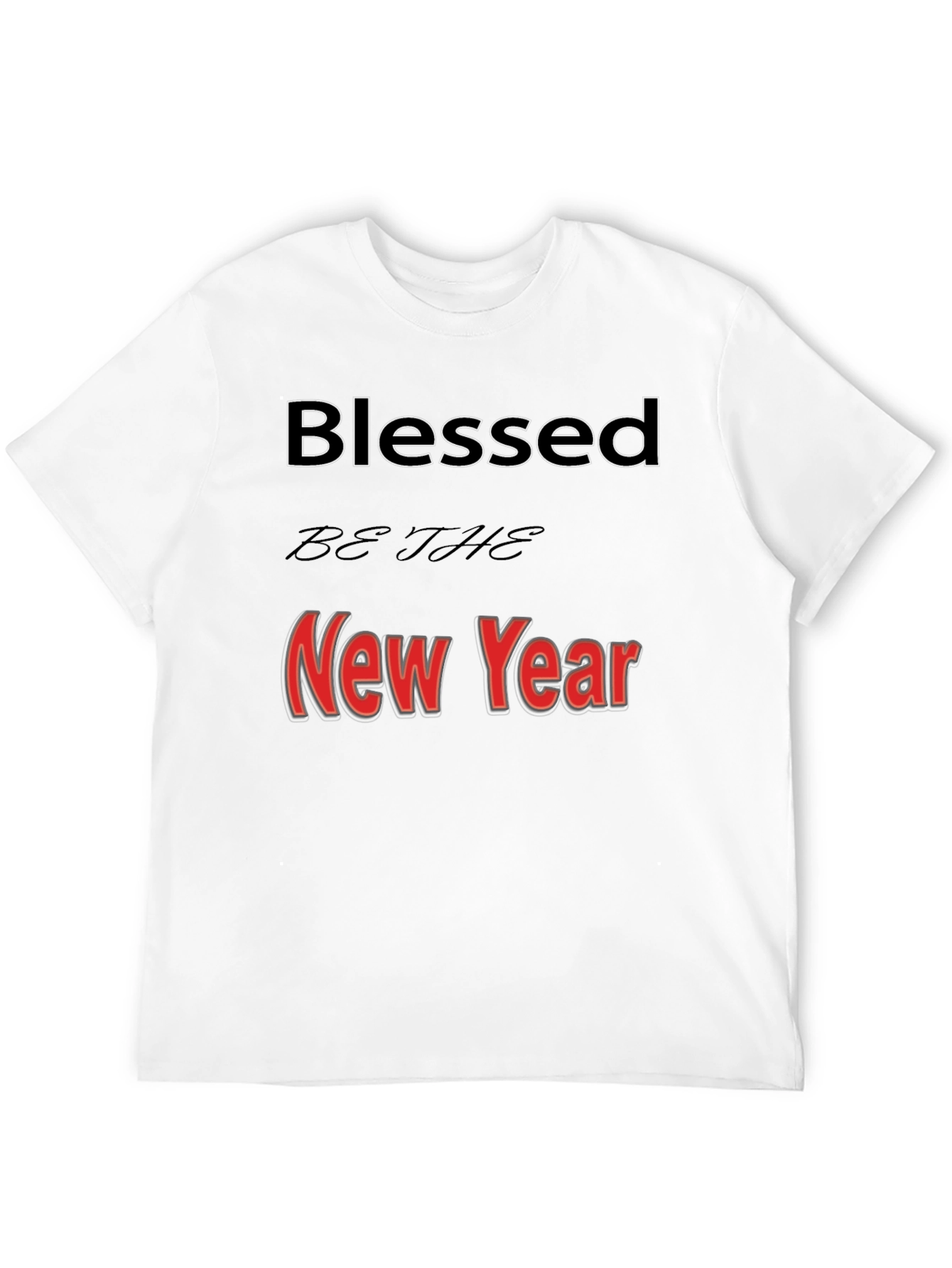 Blessed New Year Graphic Tee - Black T-Shirt