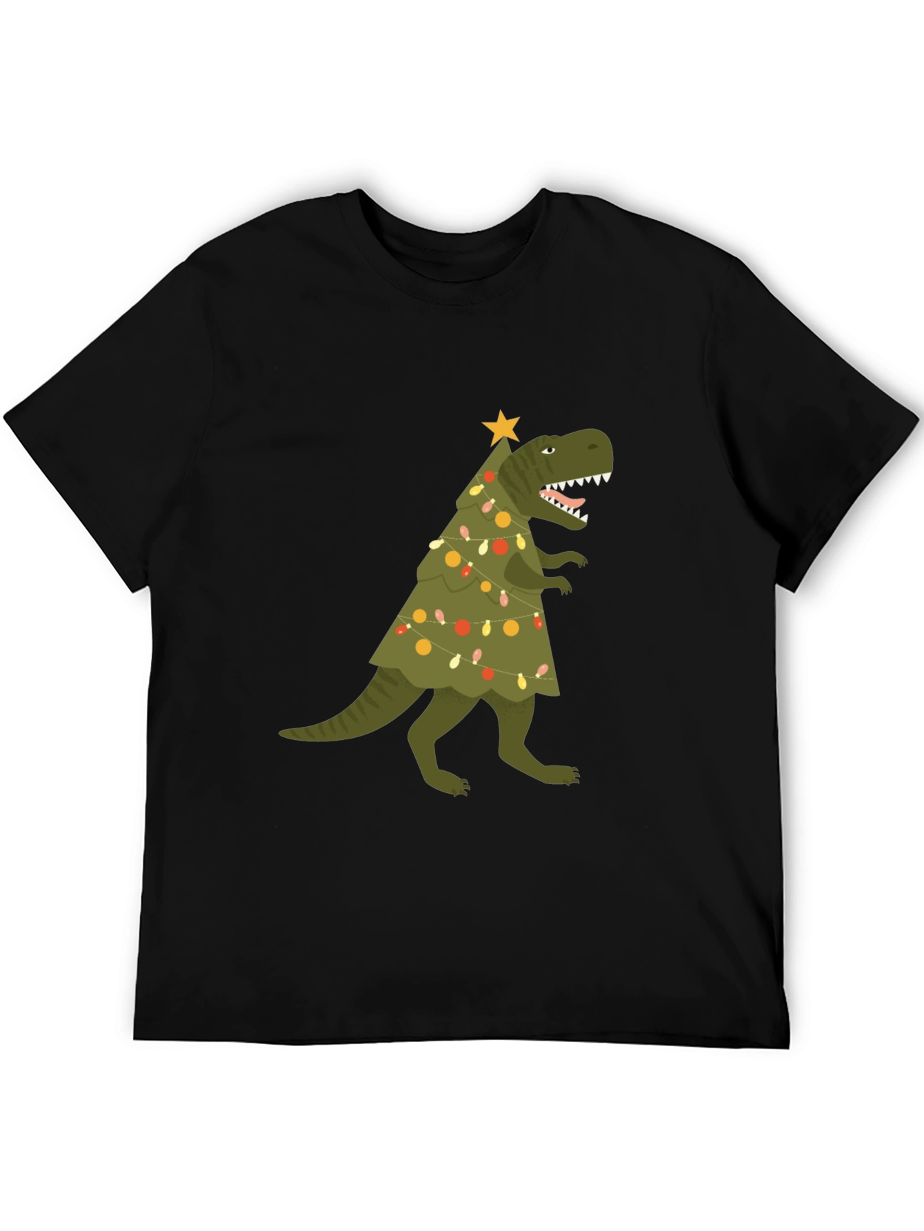 Christmas Dinosaur T-Shirt - Holiday Dino Tree Tee