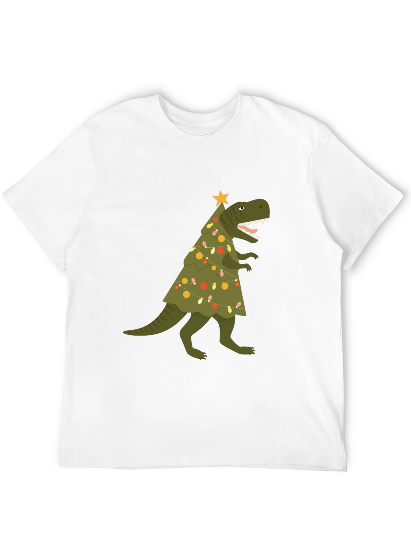 Christmas Dinosaur T-Shirt - Holiday Dino Tree Tee