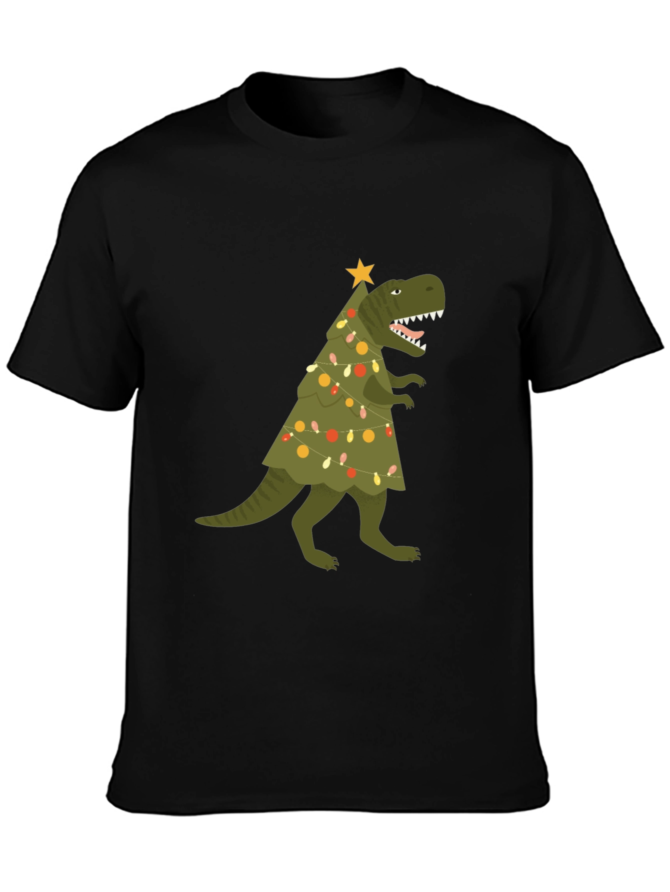 Christmas Dinosaur T-Shirt - Holiday Dino Tree Tee