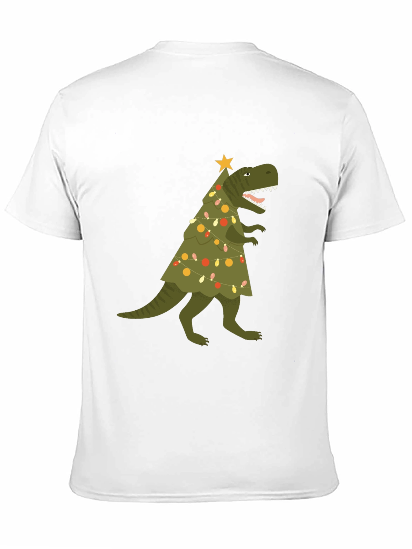 Christmas Dinosaur T-Shirt - Holiday Dino Tree Tee
