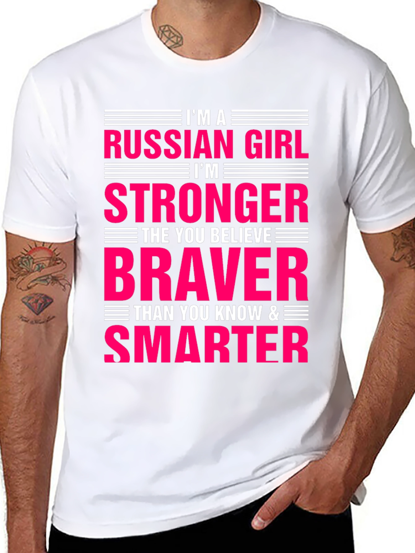 Russian Girl Stronger Braver Smarter T-Shirt