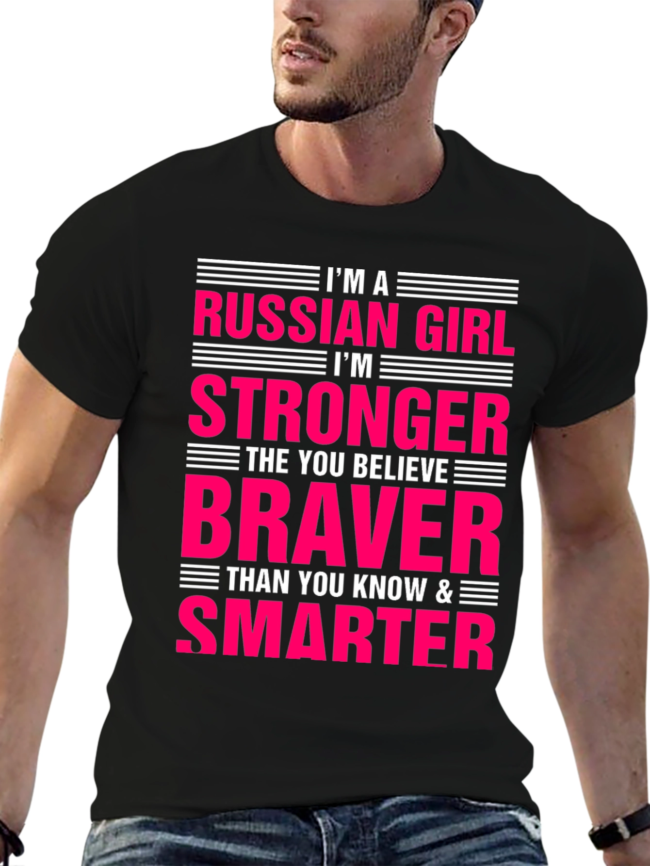 Russian Girl Stronger Braver Smarter T-Shirt