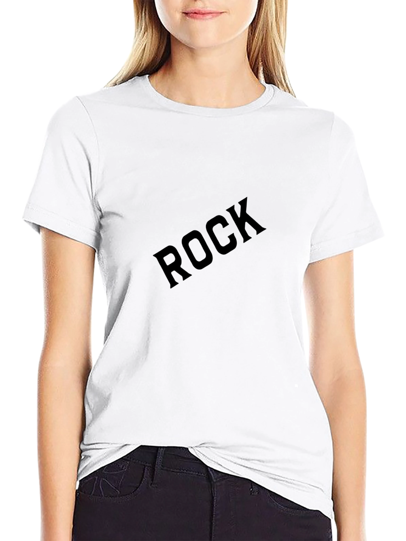 Rock Graphic T-Shirt - Black Crew Neck