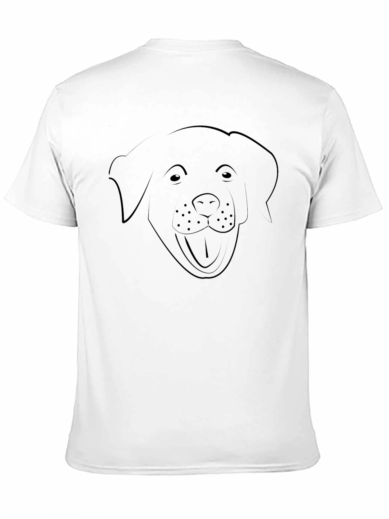 Dog Graphic T-Shirt - Black Crew Neck Tee