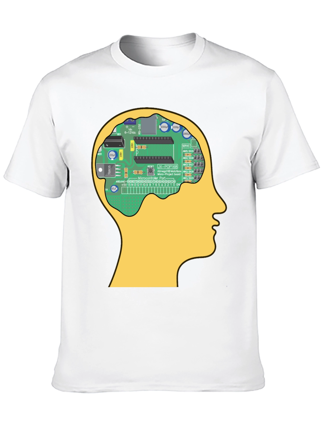Circuit Brain T-Shirt - Tech Geek Novelty Tee