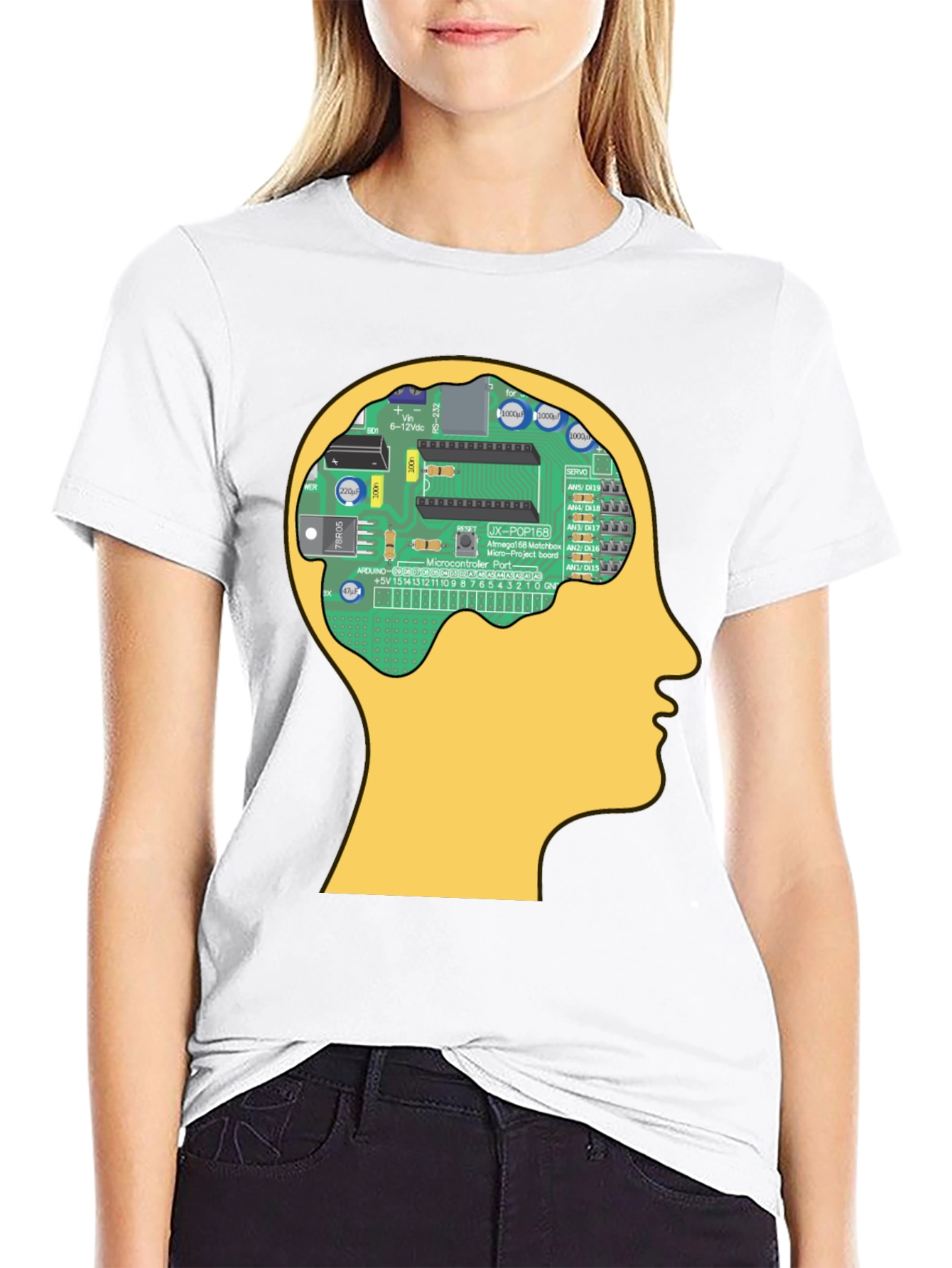 Circuit Brain T-Shirt - Tech Geek Novelty Tee