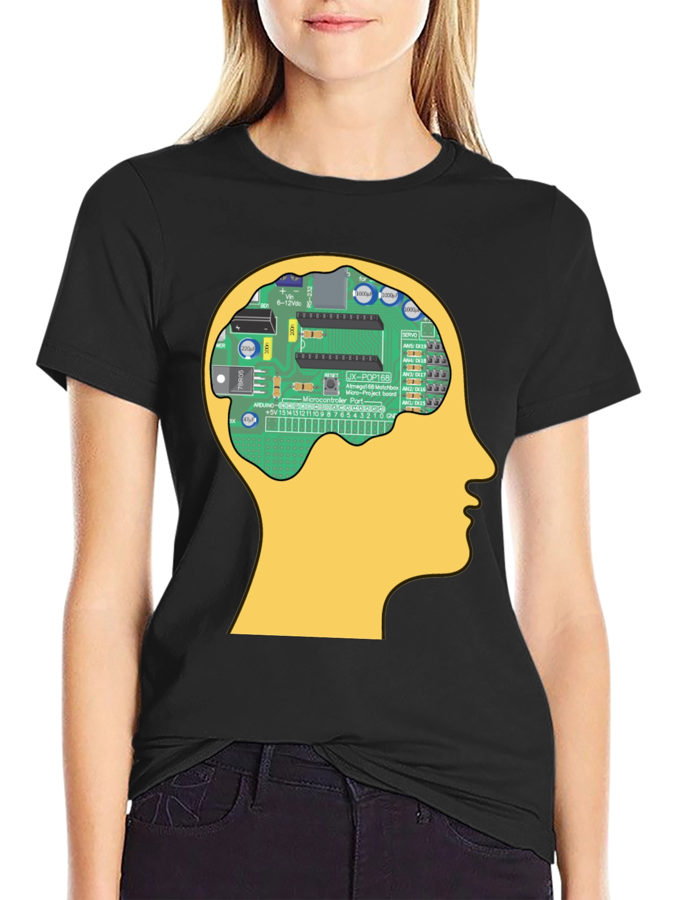 Circuit Brain T-Shirt - Tech Geek Novelty Tee