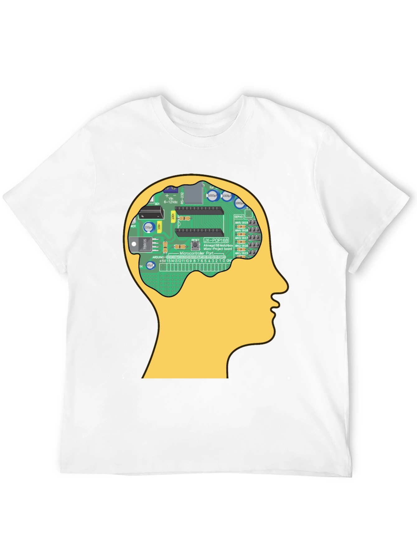 Circuit Brain T-Shirt - Tech Geek Novelty Tee