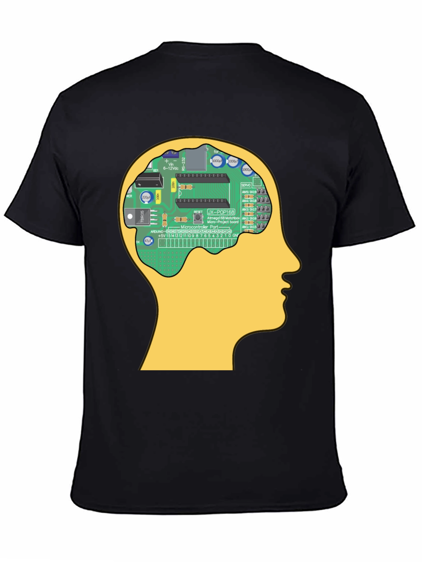 Circuit Brain T-Shirt - Tech Geek Novelty Tee
