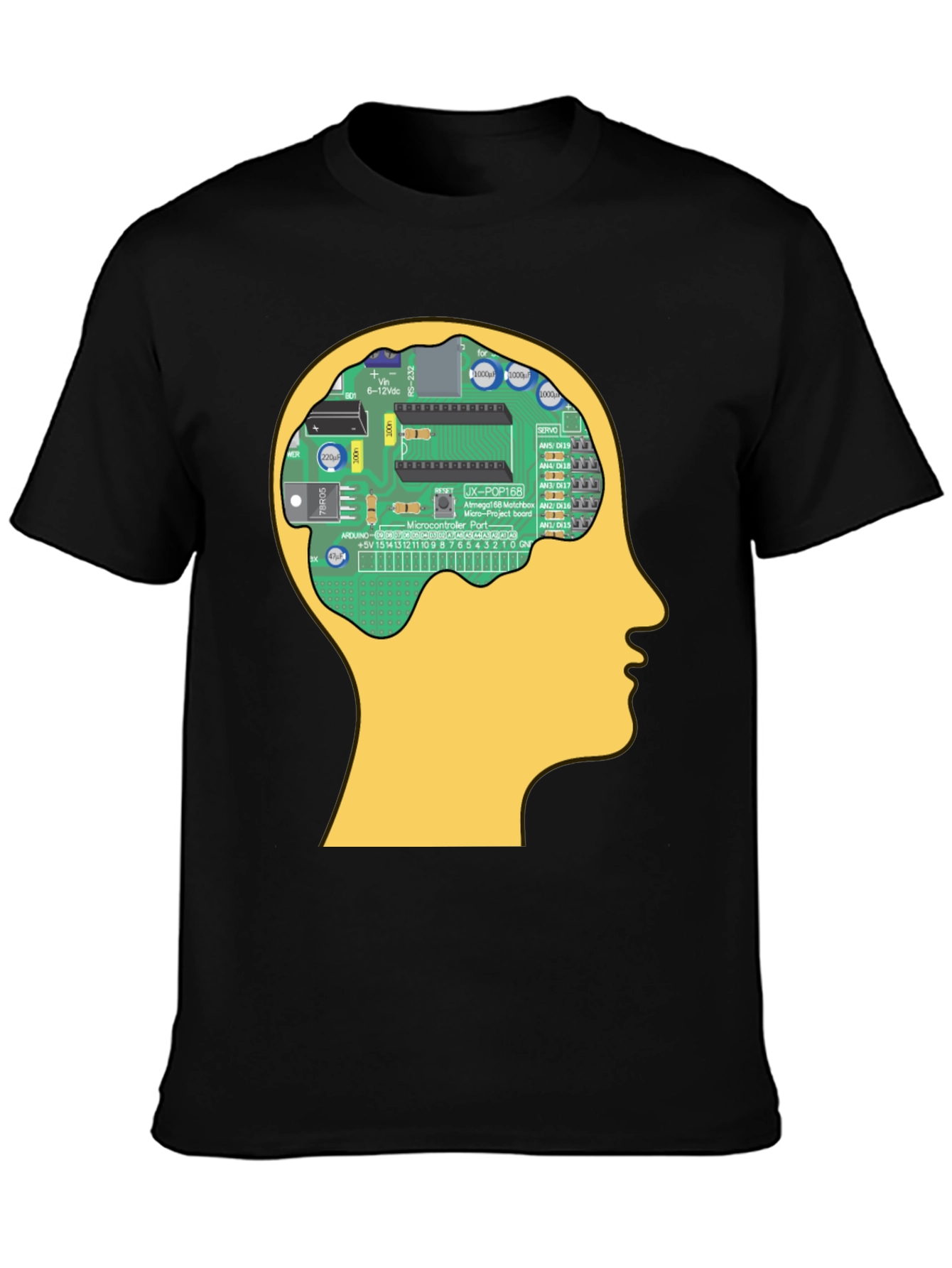 Circuit Brain T-Shirt - Tech Geek Novelty Tee