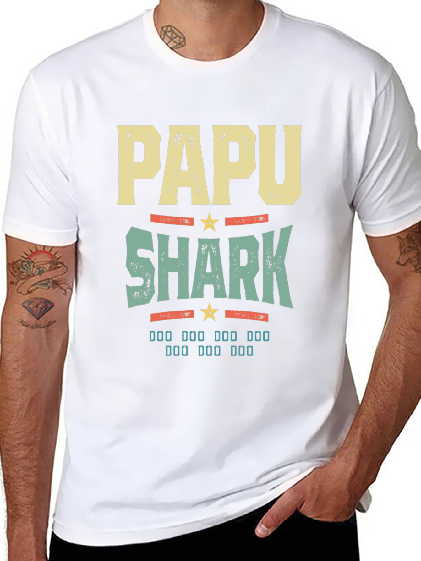 PAPA SHARK T-Shirt - Fun Dad Tee