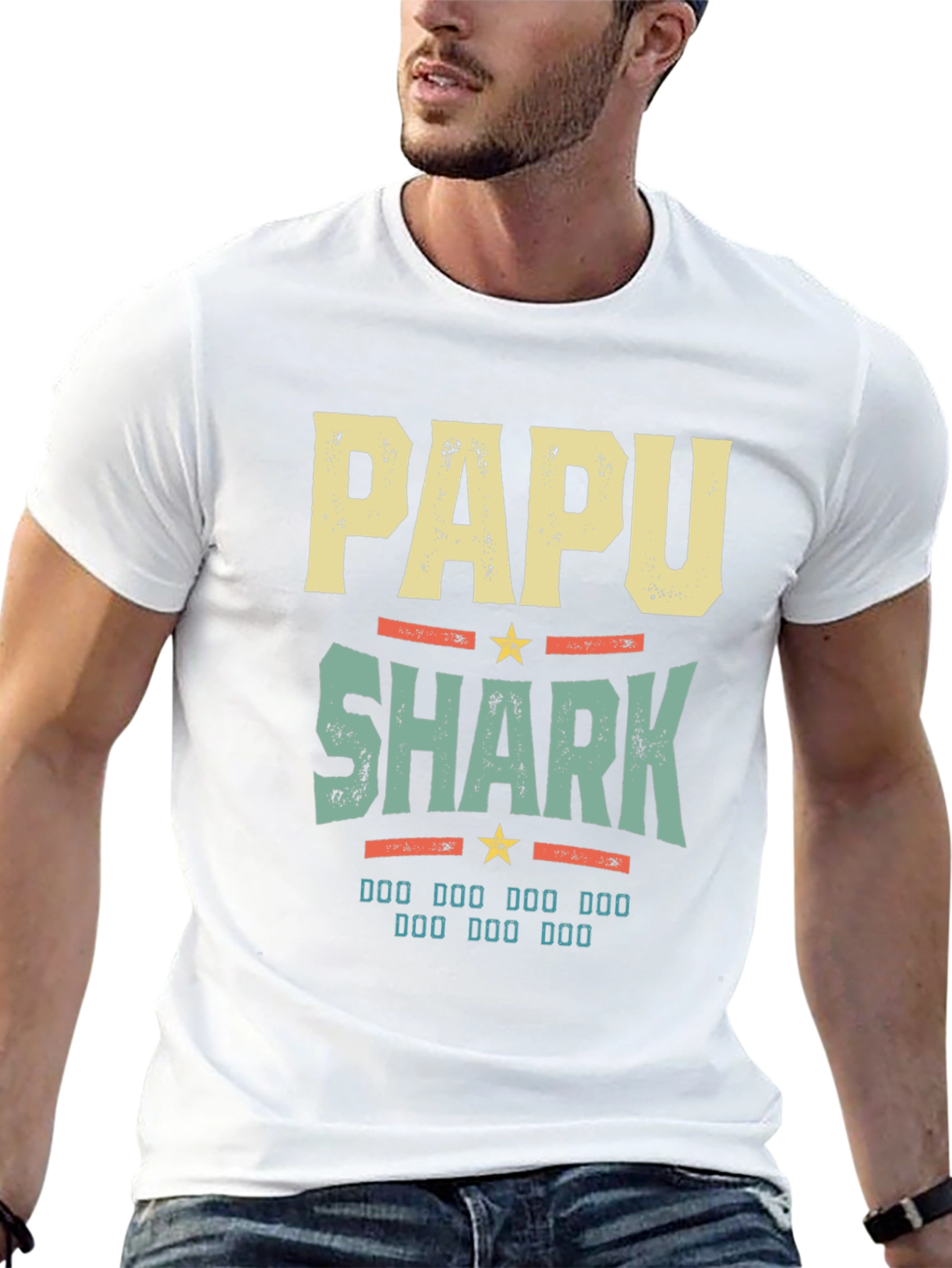 PAPA SHARK T-Shirt - Fun Dad Tee
