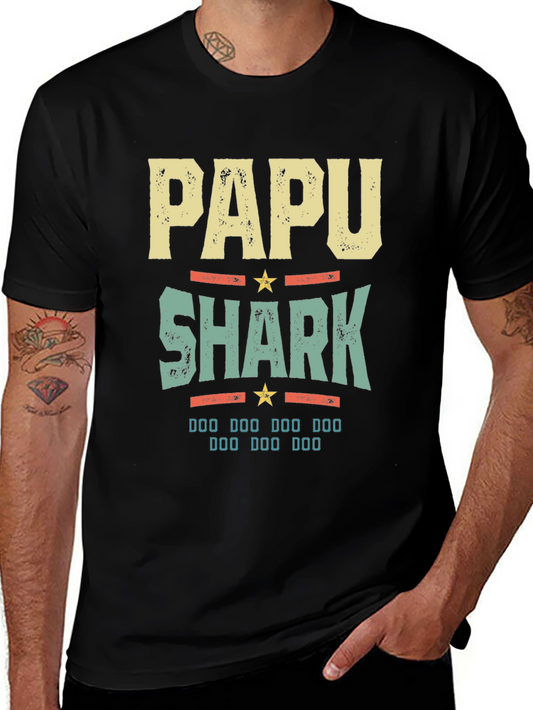 PAPA SHARK T-Shirt - Fun Dad Tee